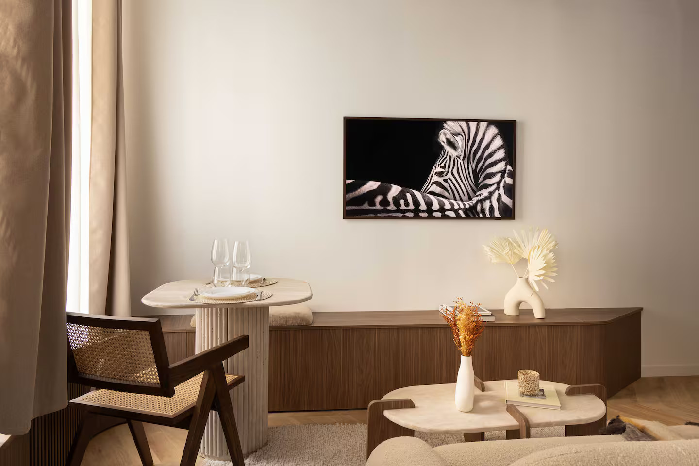 salon décoration contemporaine studio Paris 32m2