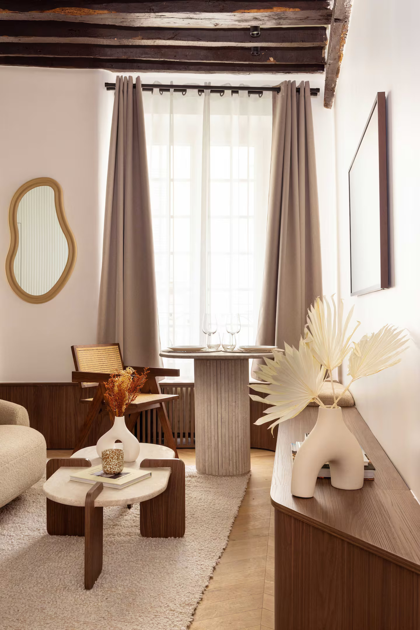 salon décoration contemporaine studio Paris 32m2