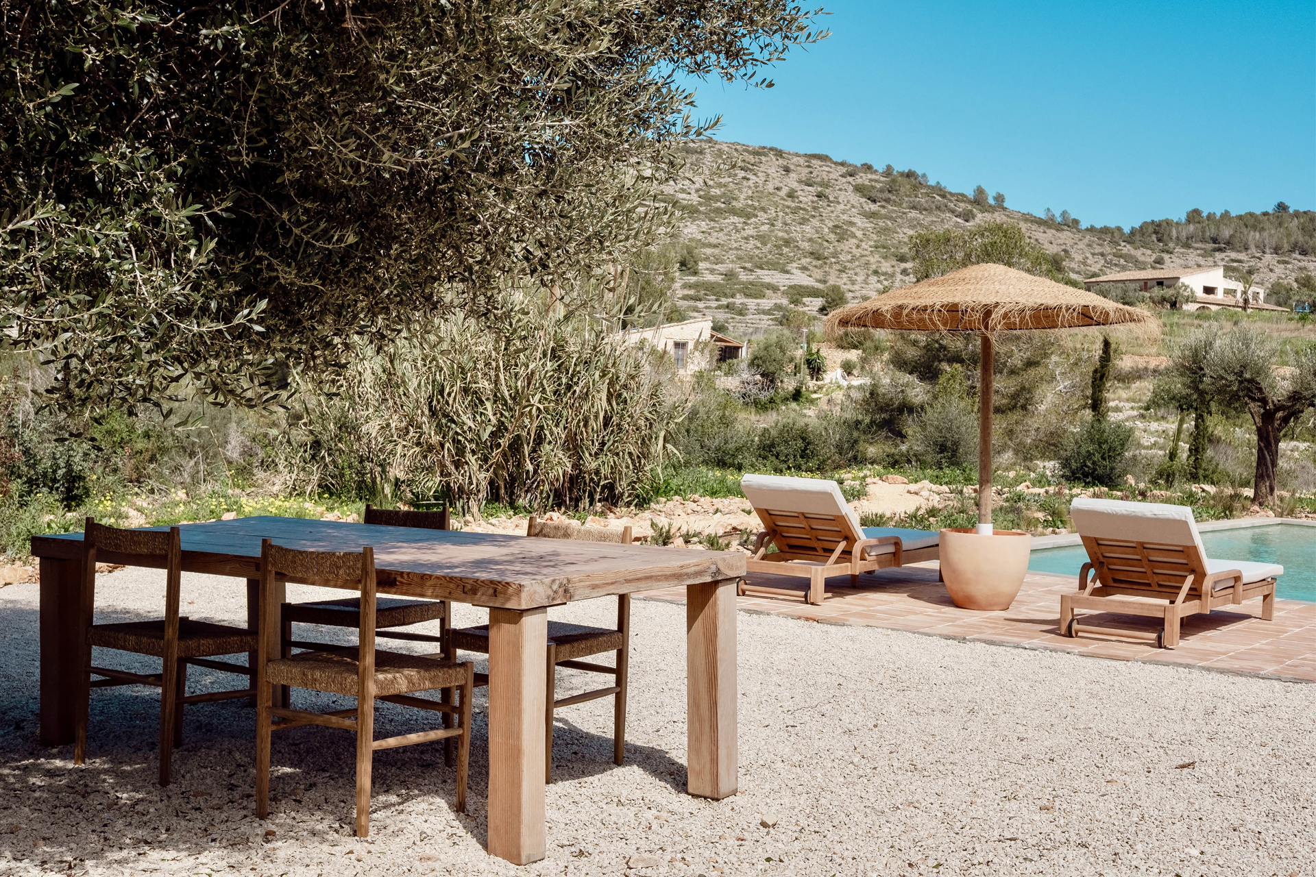 jardin avec piscine finca écologique avec piscine Costa Blanca The Yumi House