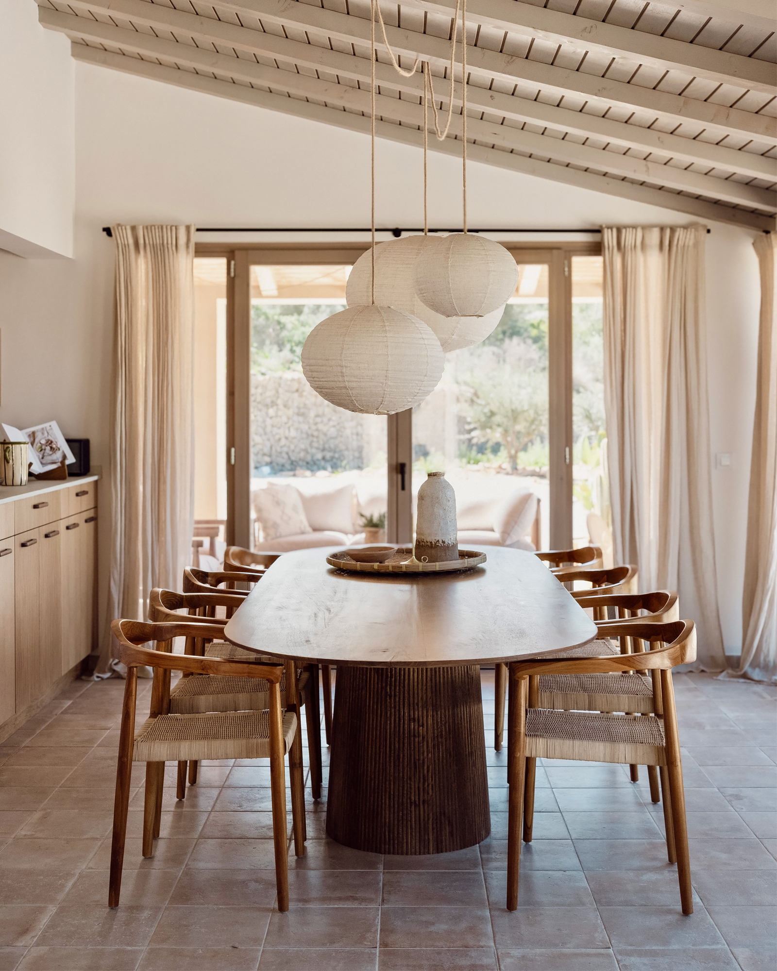 salle à manger décoration naturelle The Yumi House Costa Blanca Espagne