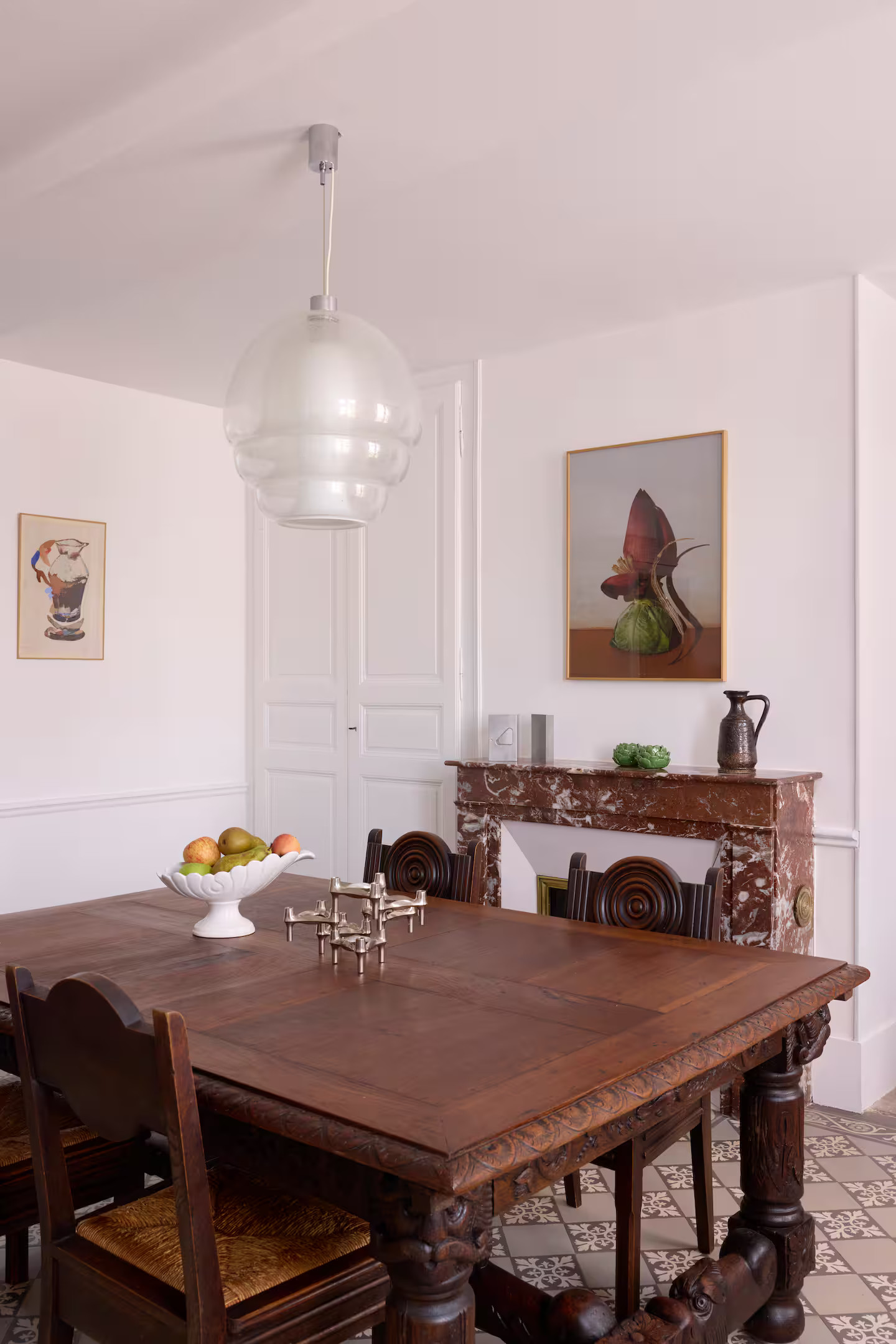 salle à manger maison de campagne ancienne Maison Crèvecœur décoration vintage