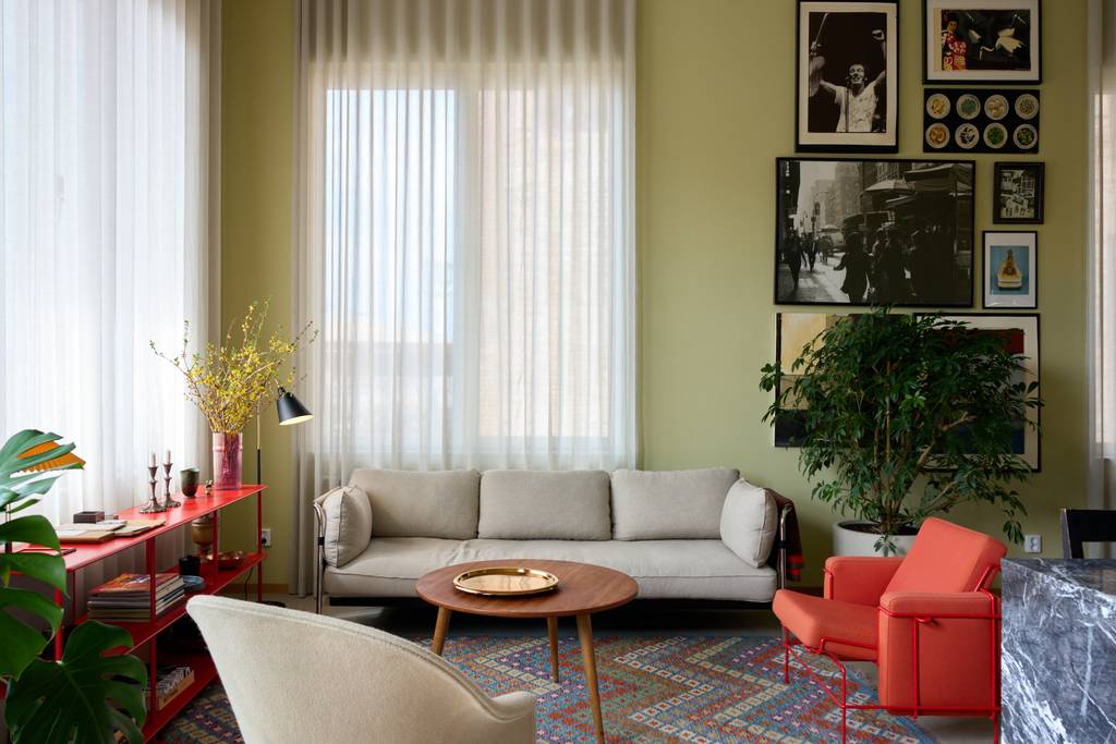 salon décoration design et colorée