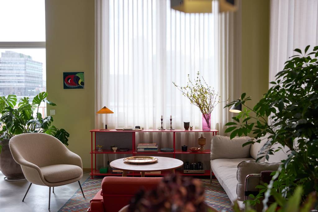 salon décoration design et colorée