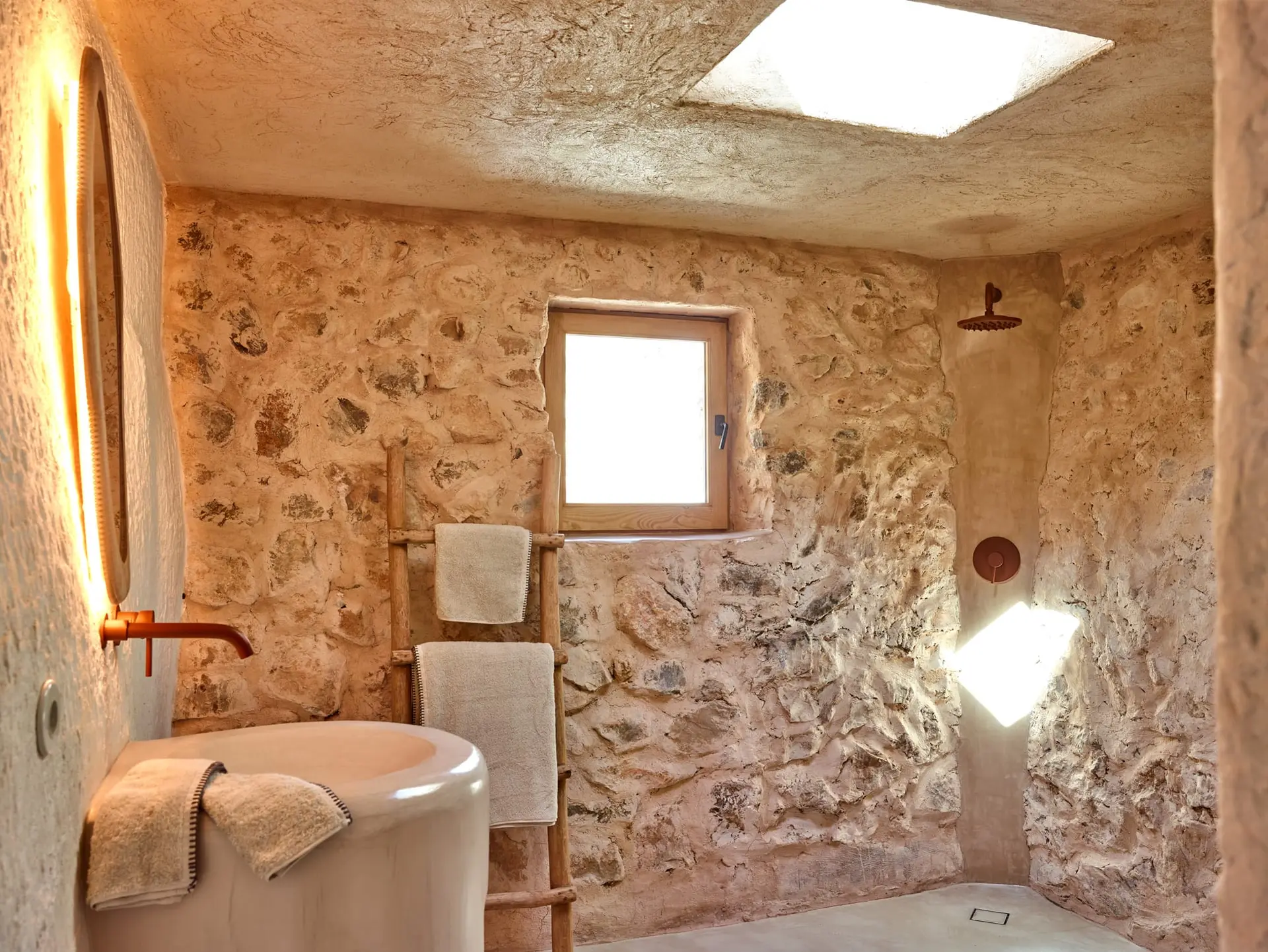salle de bain décoration rustique chic