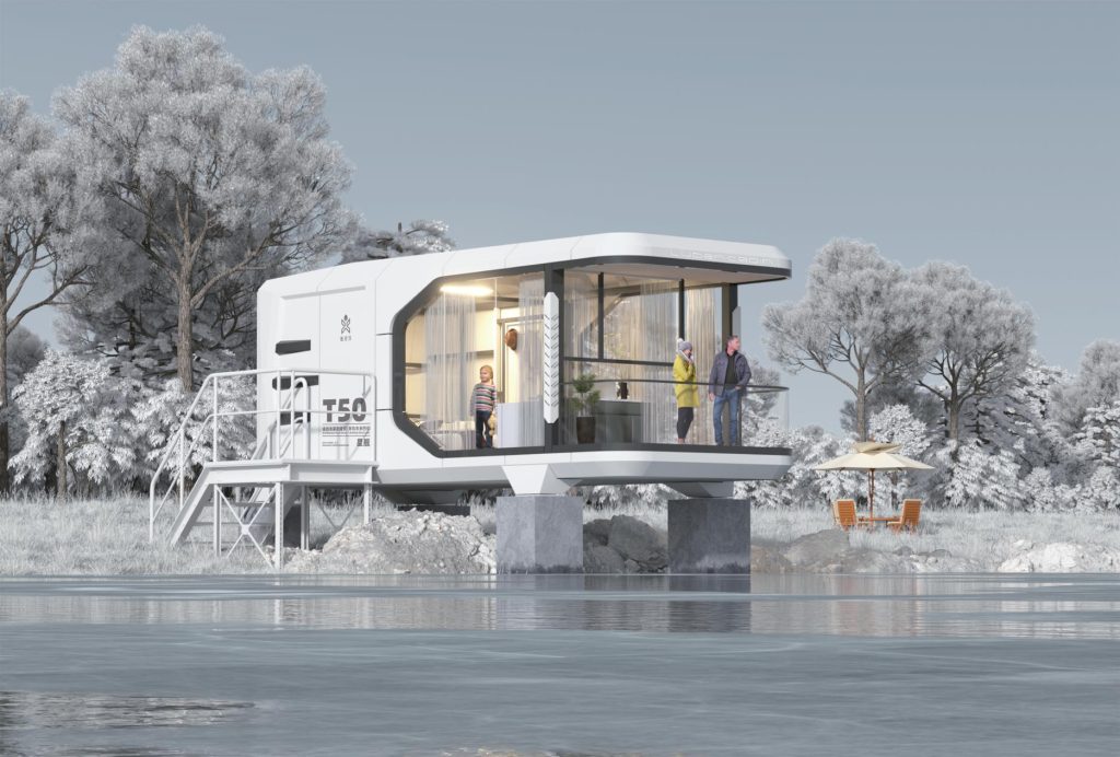 petite maison capsule préfabriquée