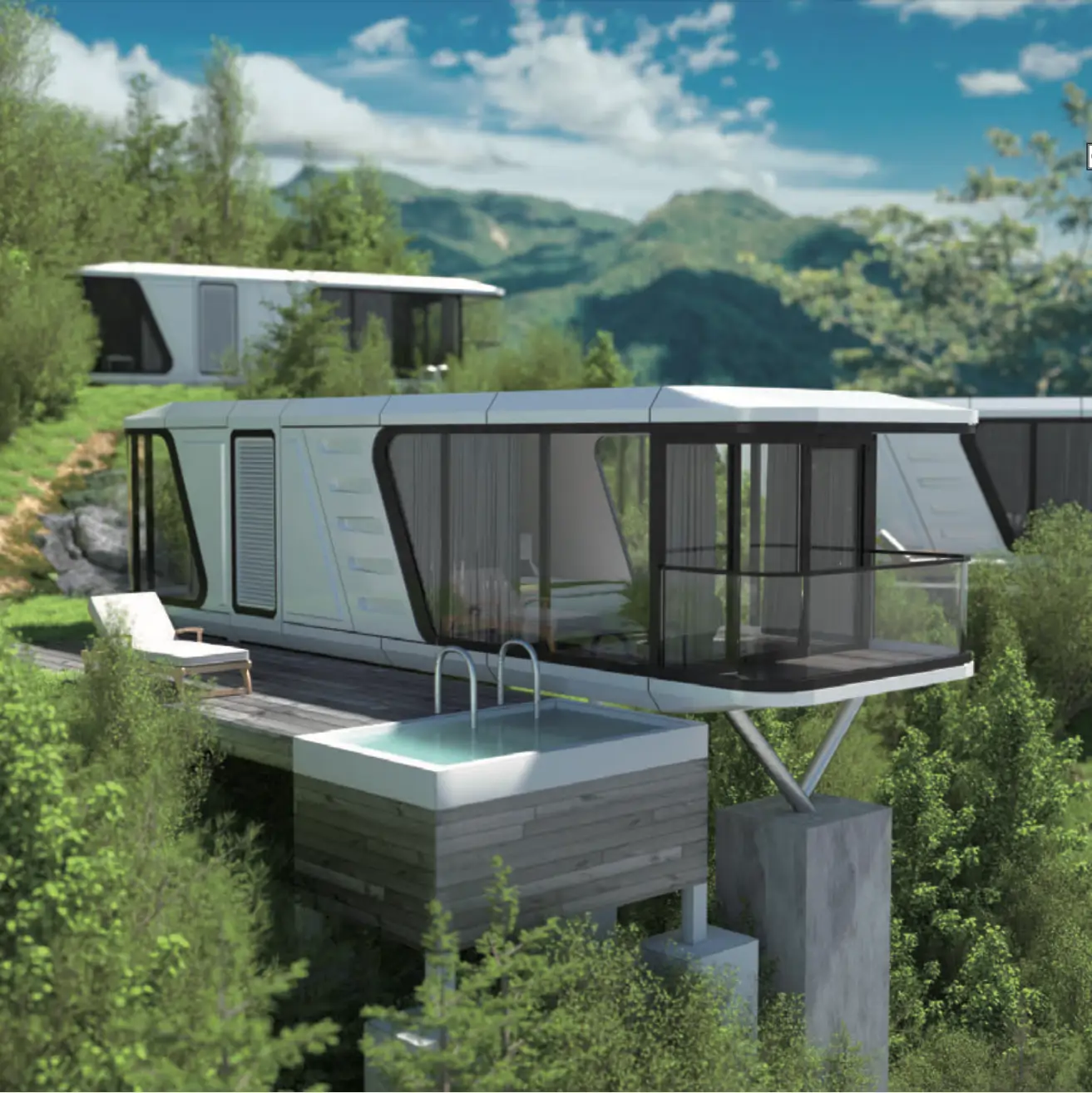 petite maison capsule préfabriquée