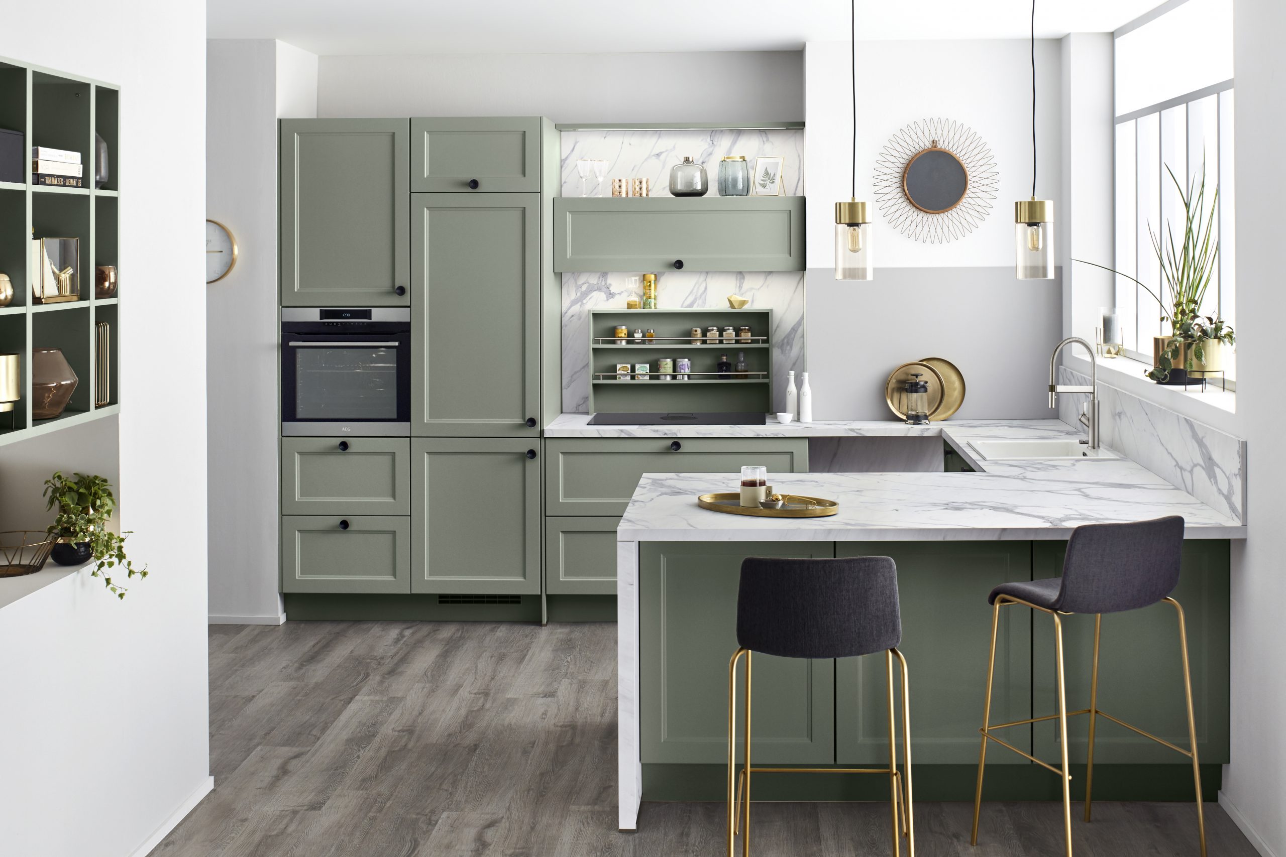 cuisine verte style campagne Cuisine Plus cuisine verte style campagne Cuisine Plus