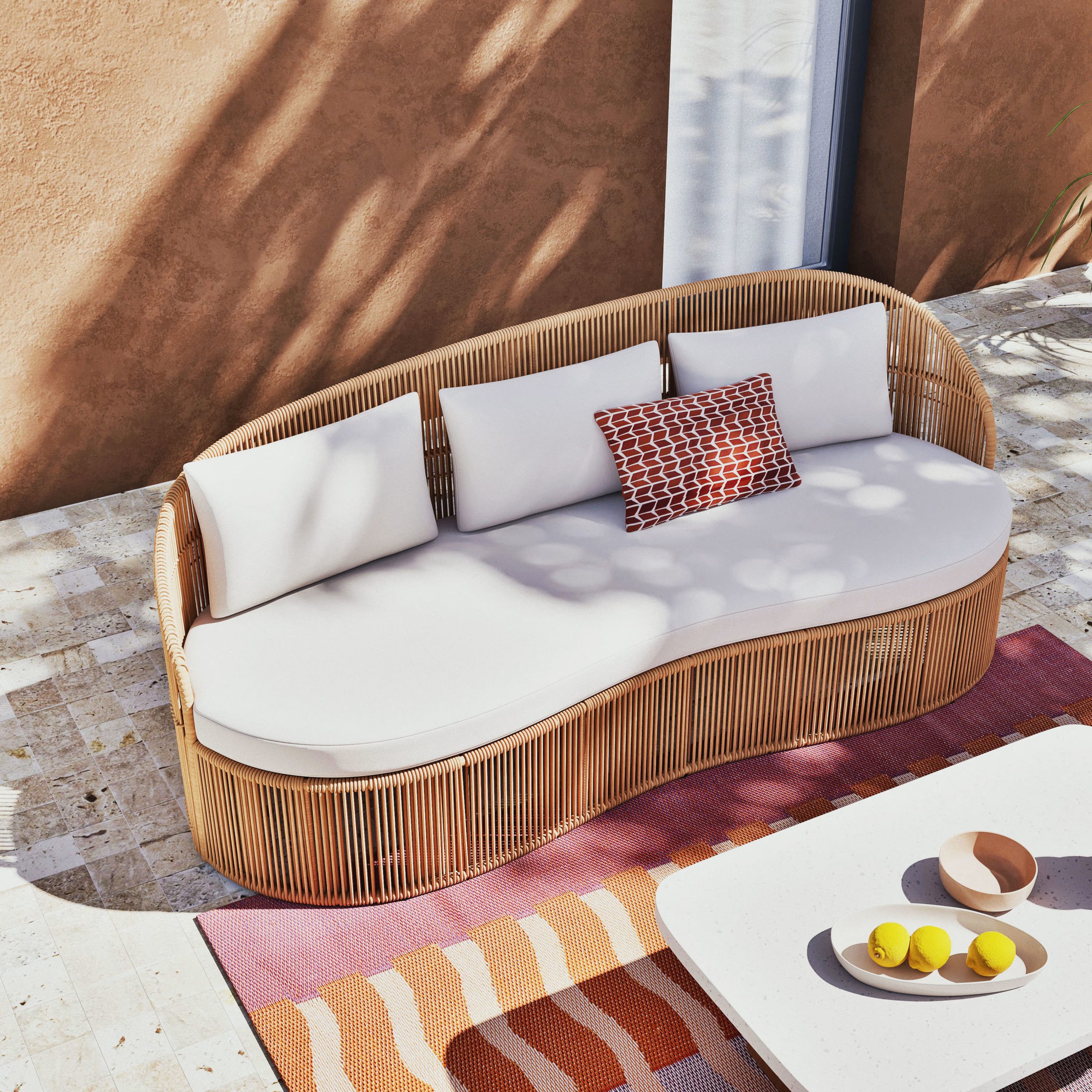 canapé rotin Maisons du Monde collection French Riviera canapé rotin Maisons du Monde collection French Riviera