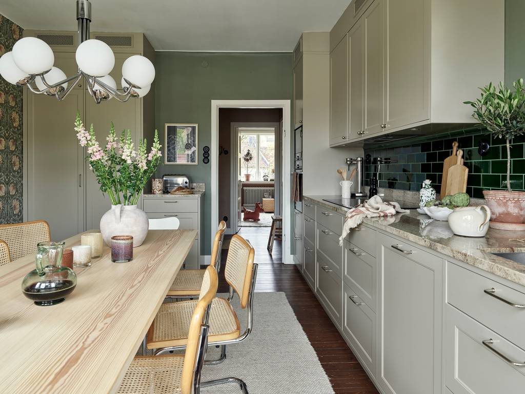 cuisine blanche carrelage vert décoration scandinave cuisine blanche carrelage vert décoration scandinave