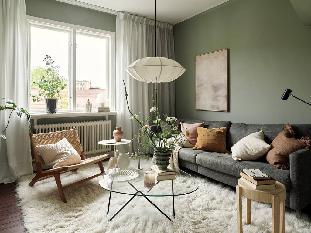 salon mur vert décoration scandinave salon mur vert décoration scandinave