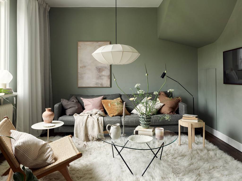 salon murs verts décoration scandinave salon murs verts décoration scandinave