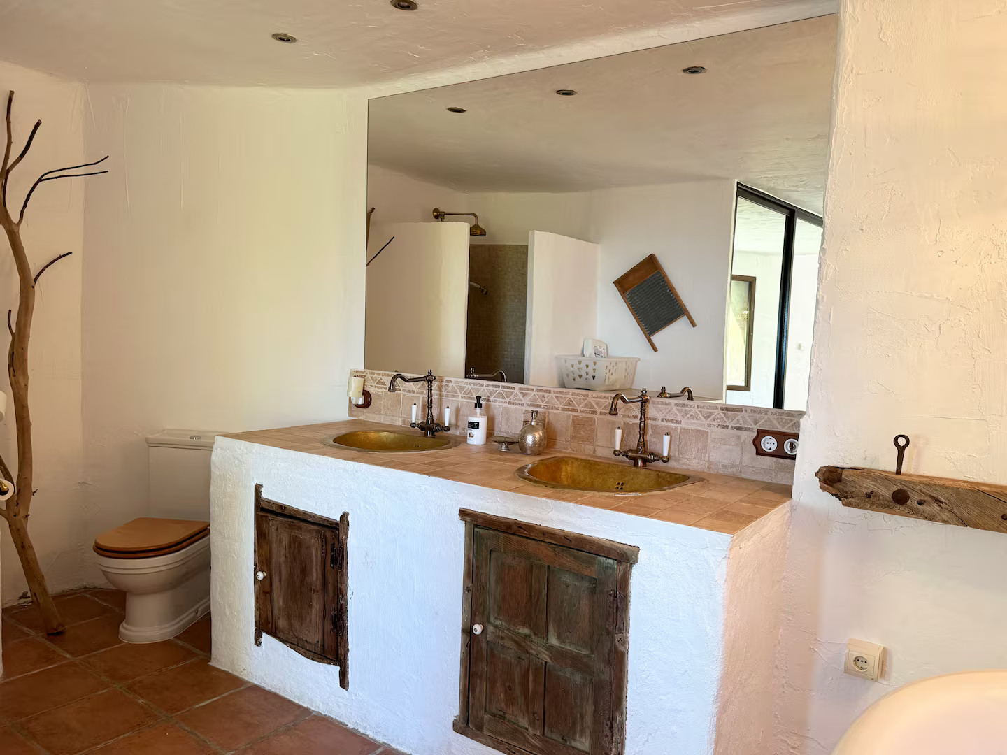 salle de bain rétro et rustique