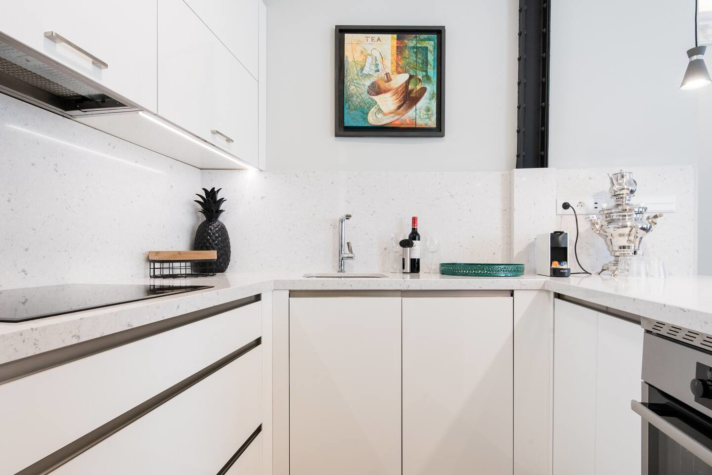 cuisine blanche design en U