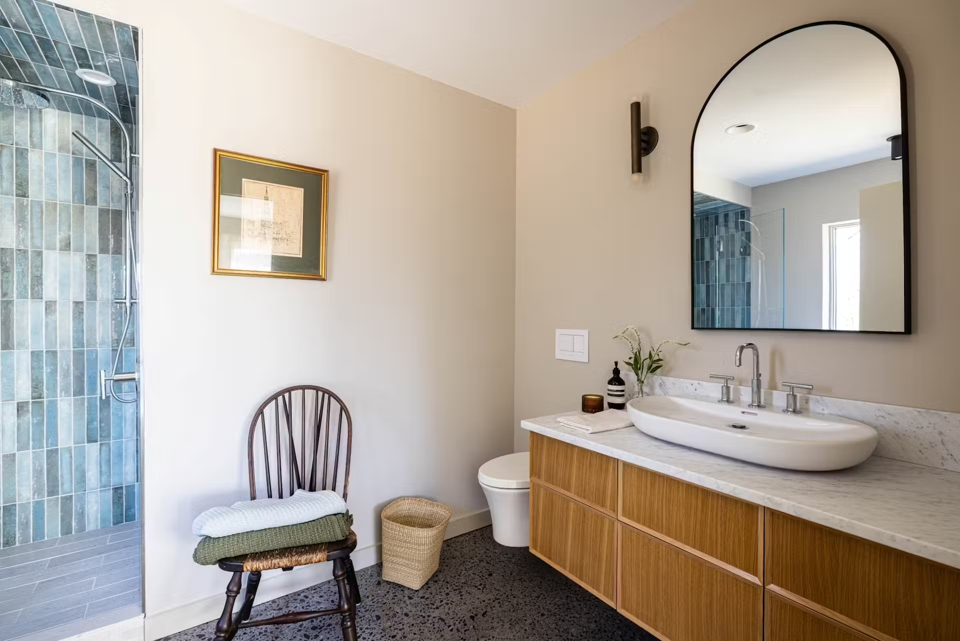 salle de bain bois et bleu salle de bain bois et bleu