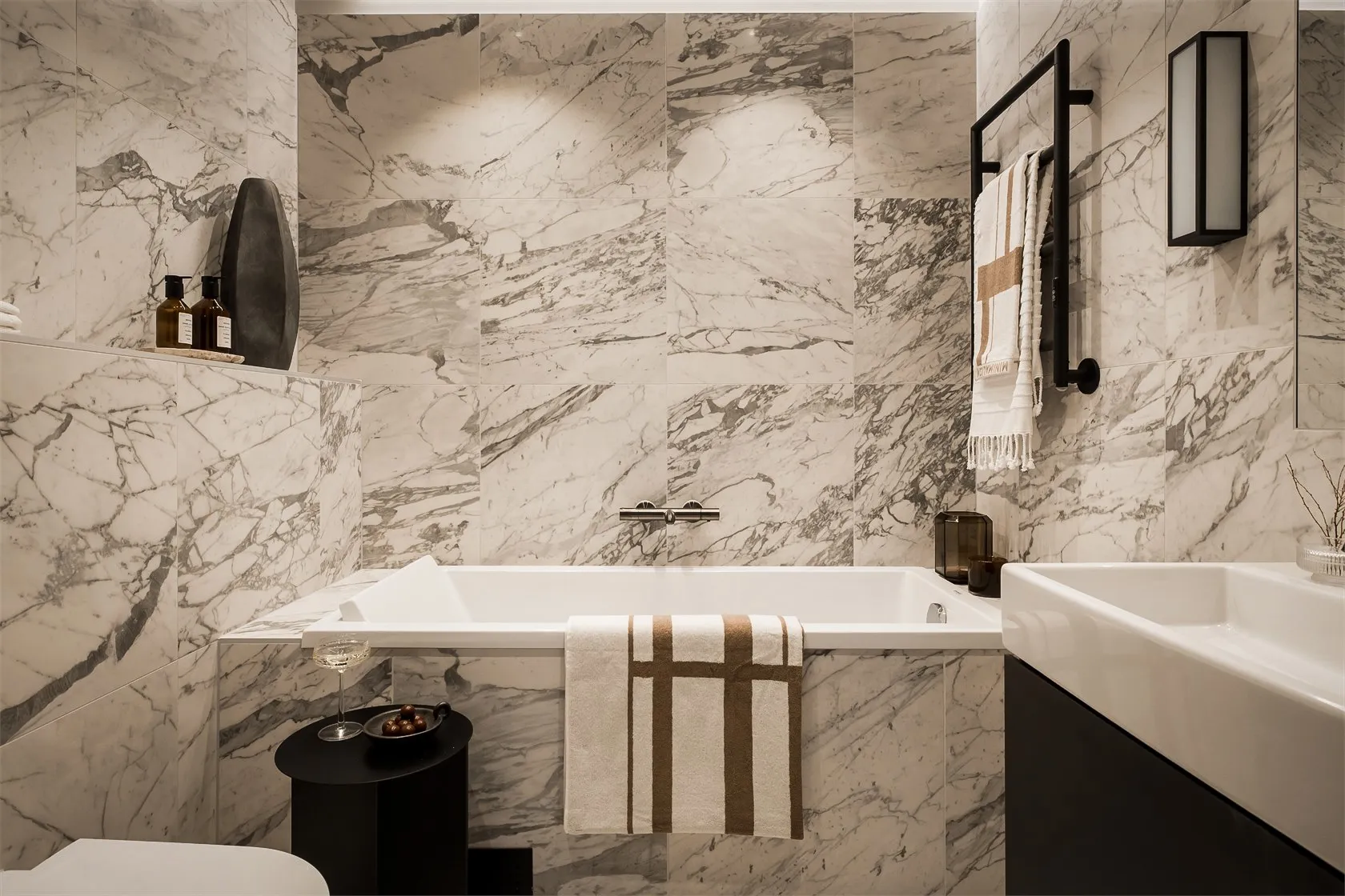 salle de bain marbre