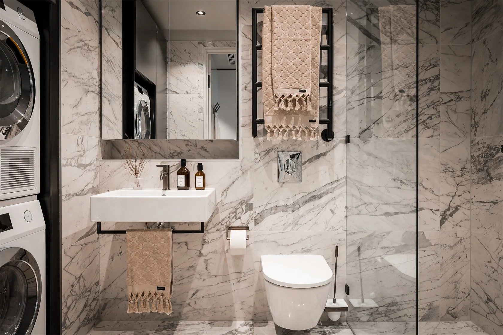 salle de bain marbre