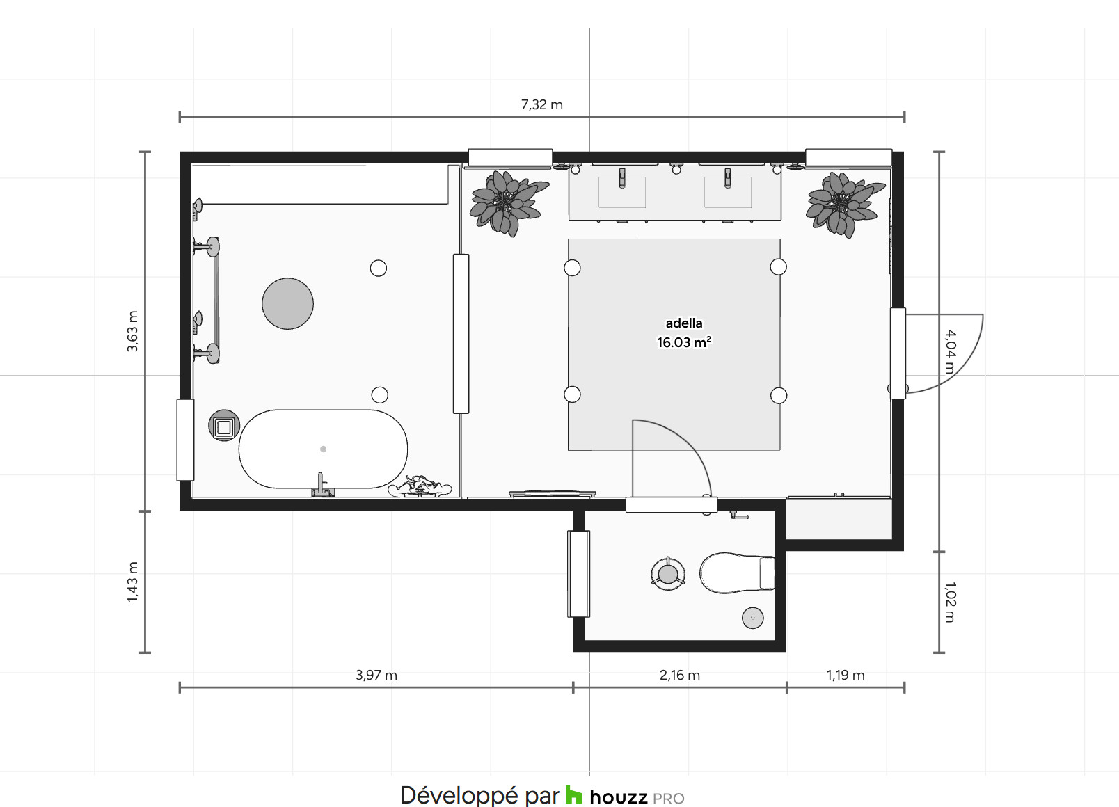 plan salle de bain