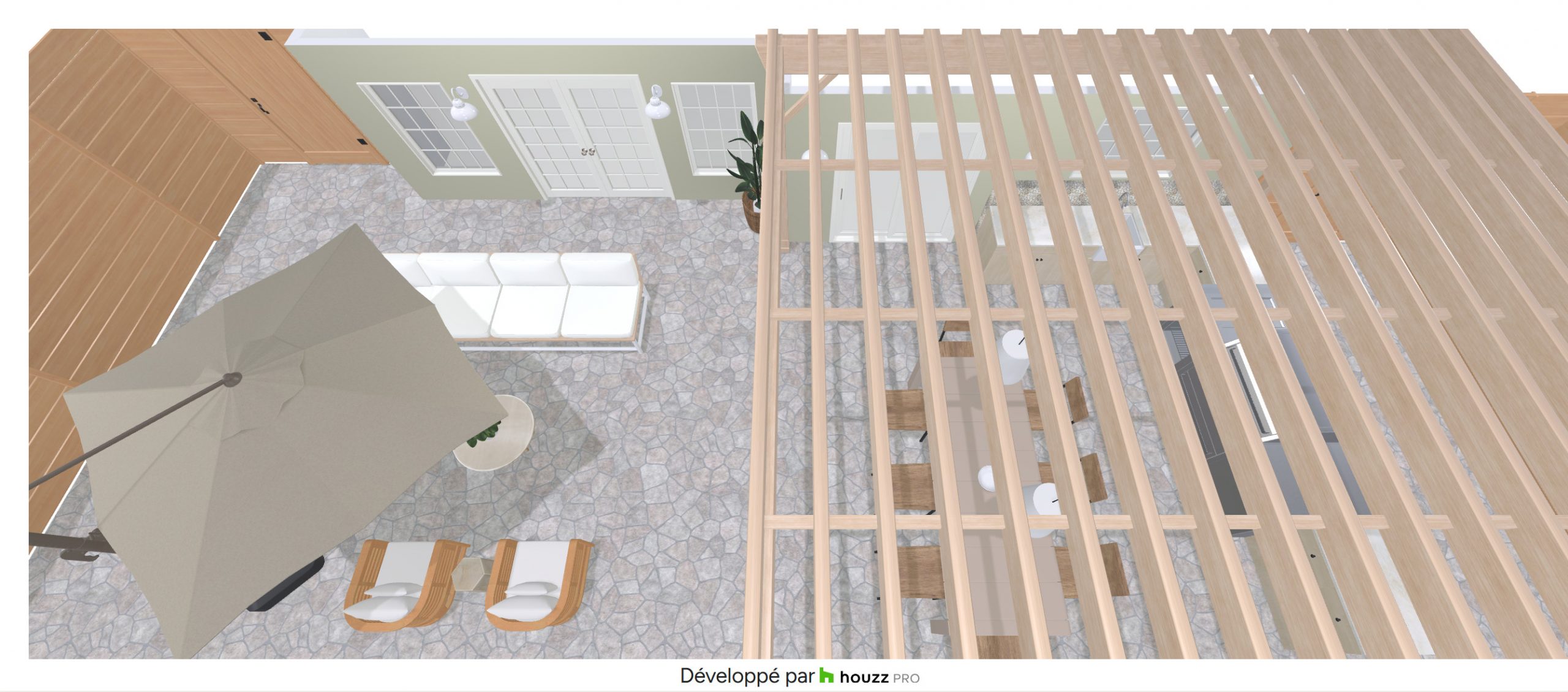jardin Houzz Pro plan 3D