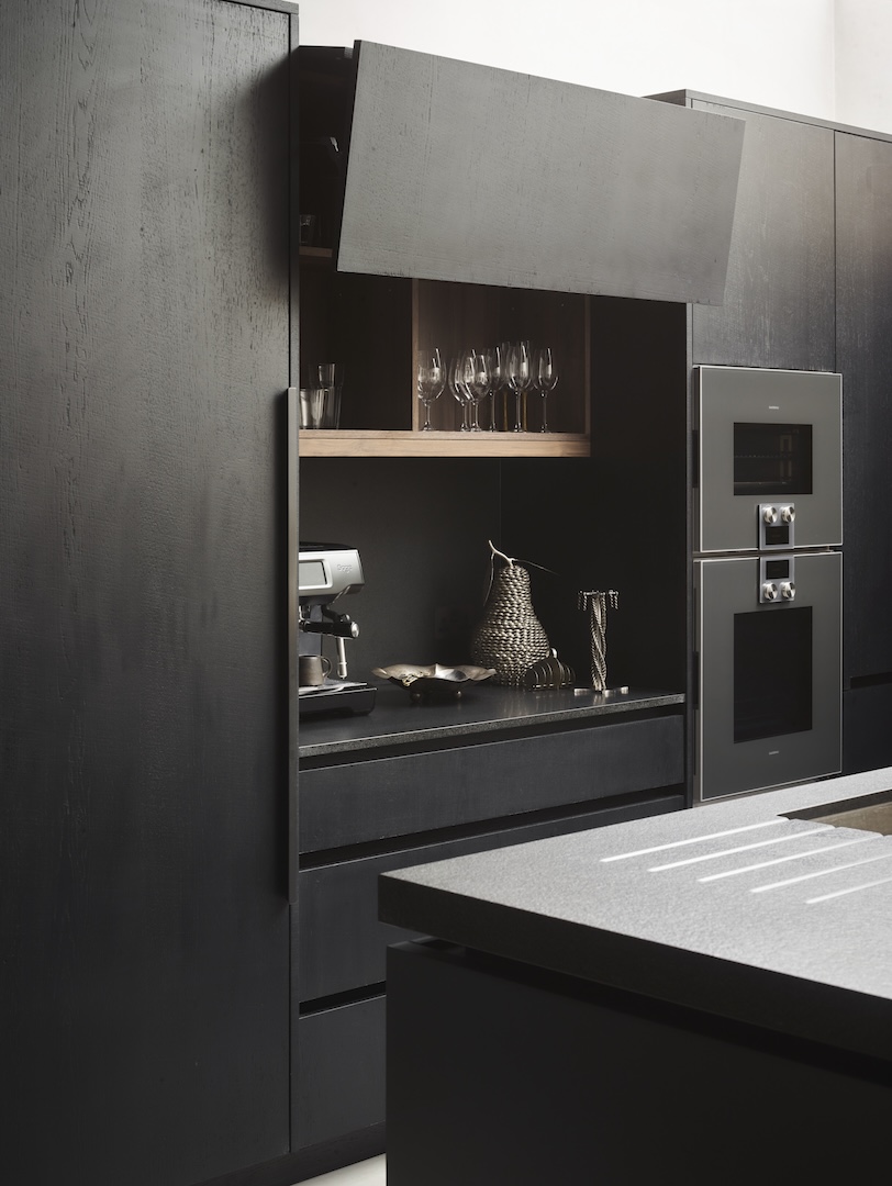 cuisine design noire avec îlot cuisine design noire avec îlot