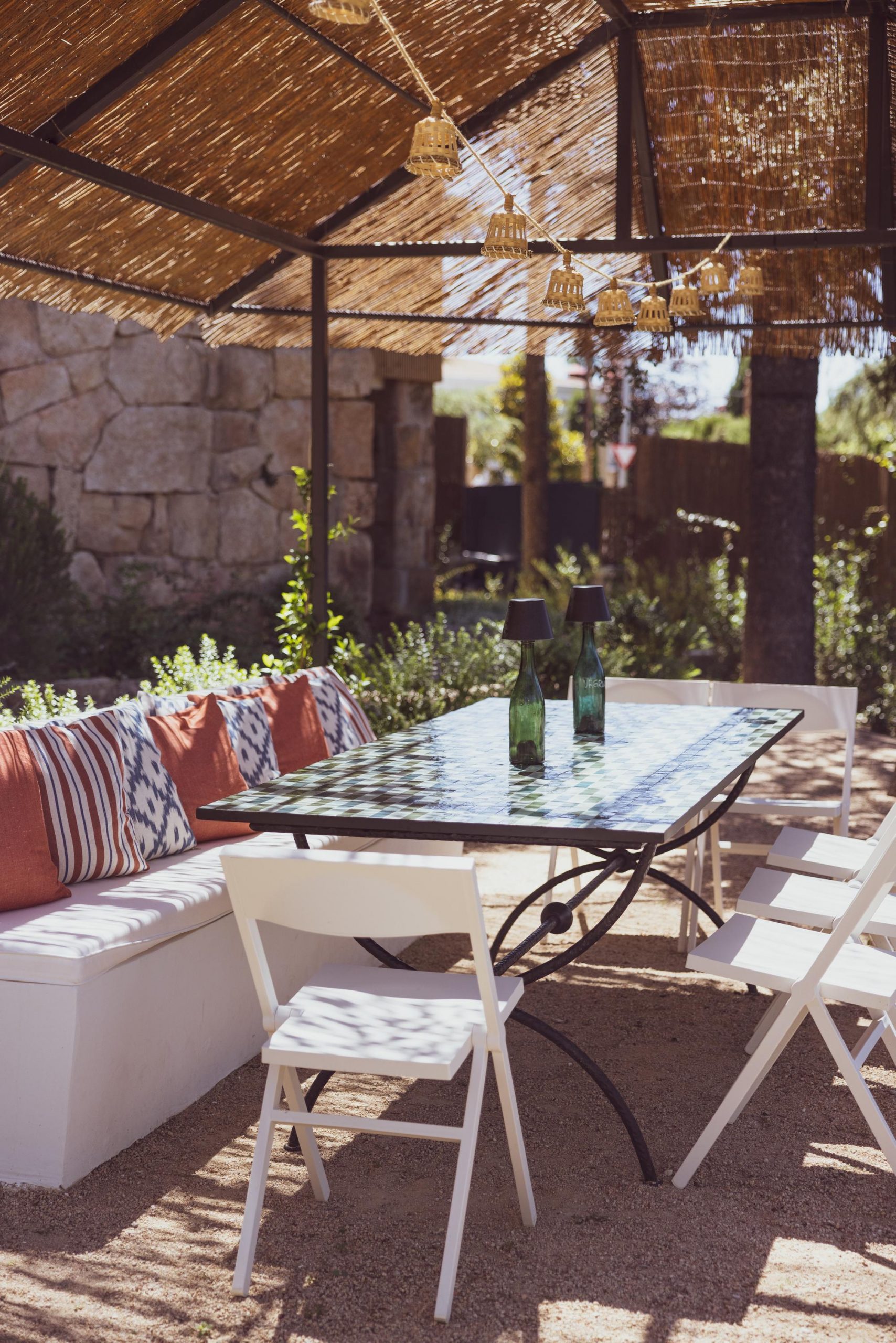 terrasse avec pergola maison rénovée Madrid terrasse avec pergola maison rénovée Madrid