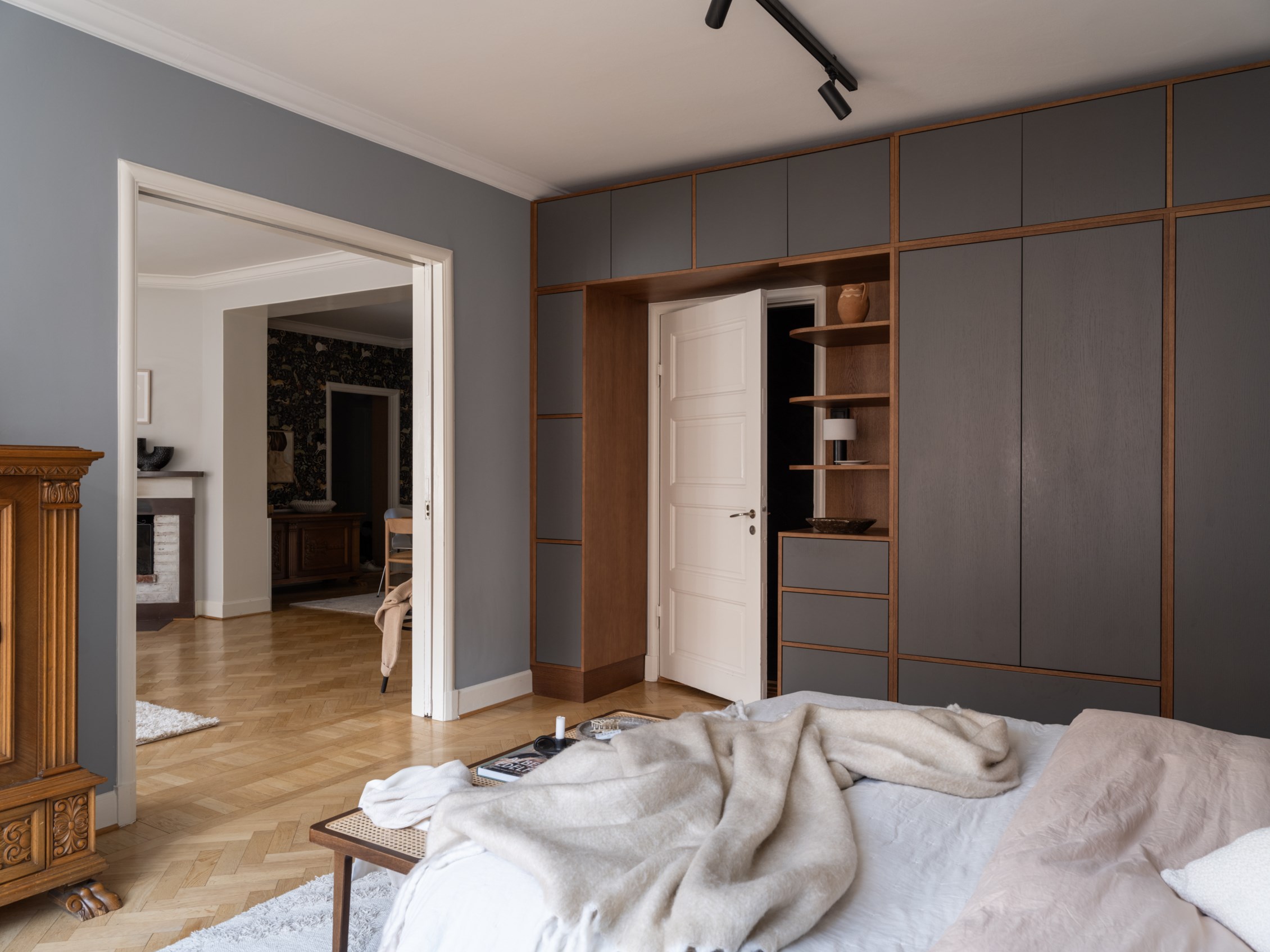 chambre murs gris avec placards chambre murs gris avec placards