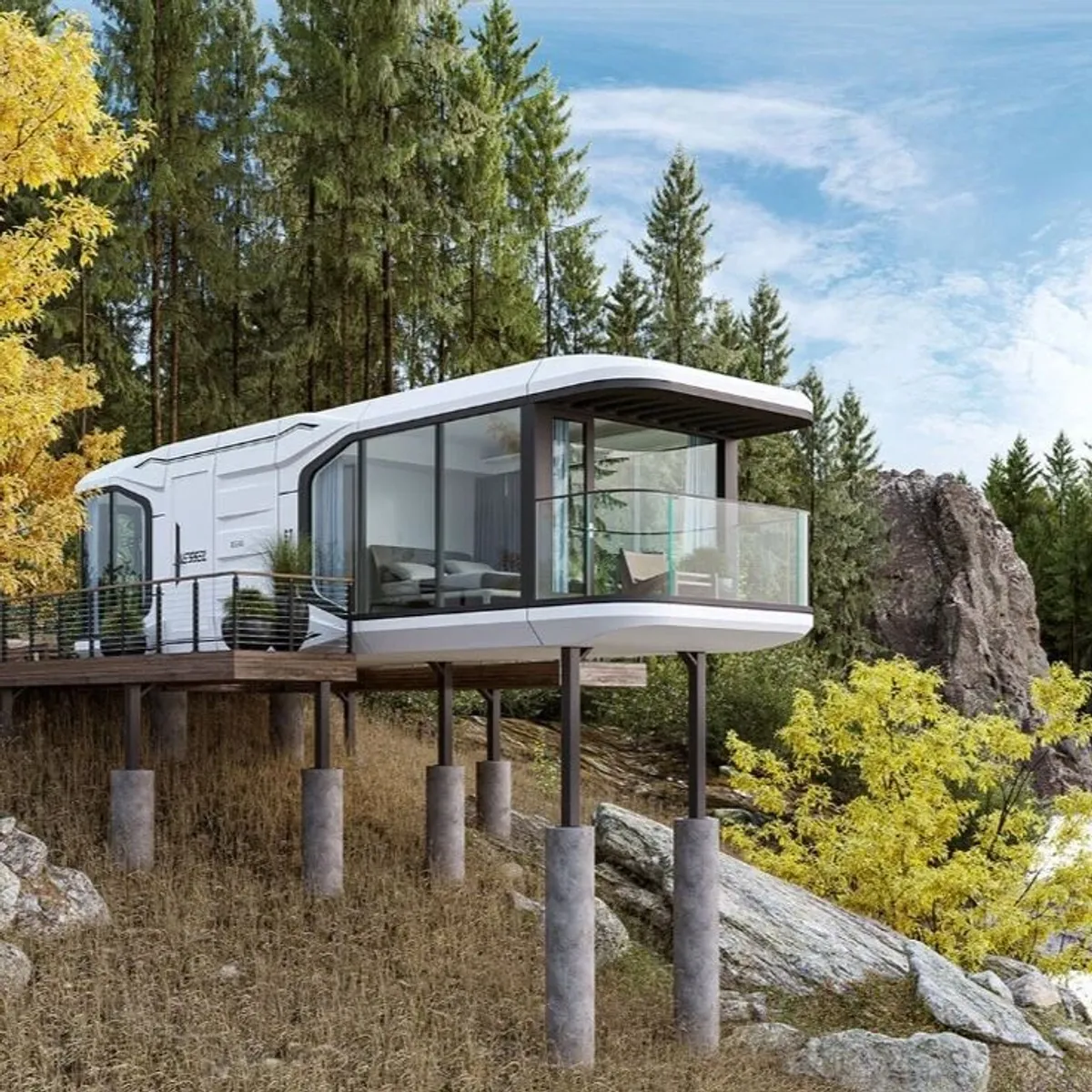petite maison capsule préfabriquée