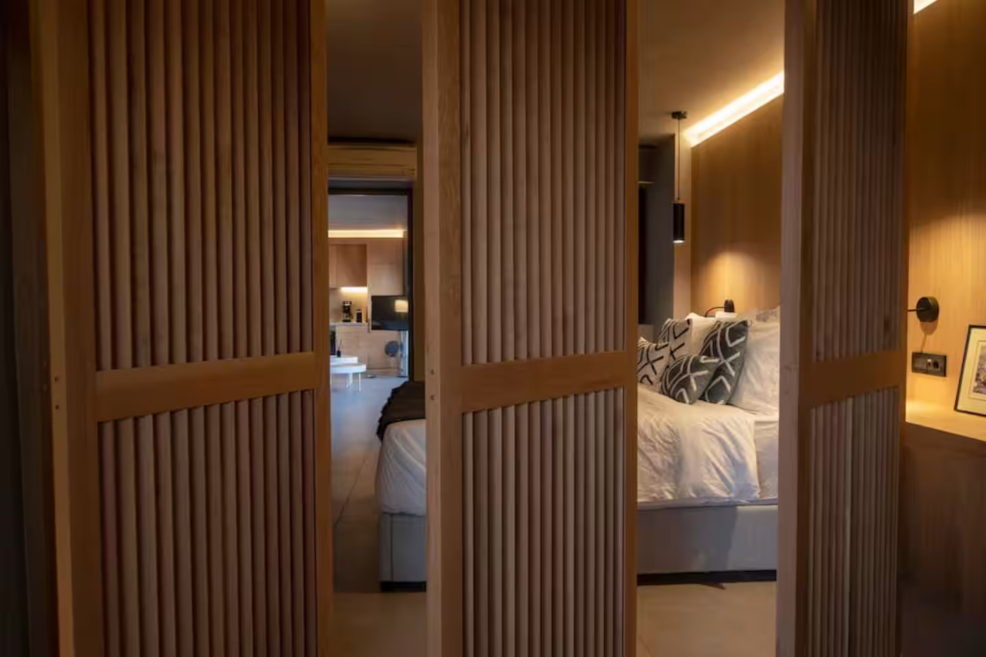 chambre avec claustras pivotants décoration contemporaine