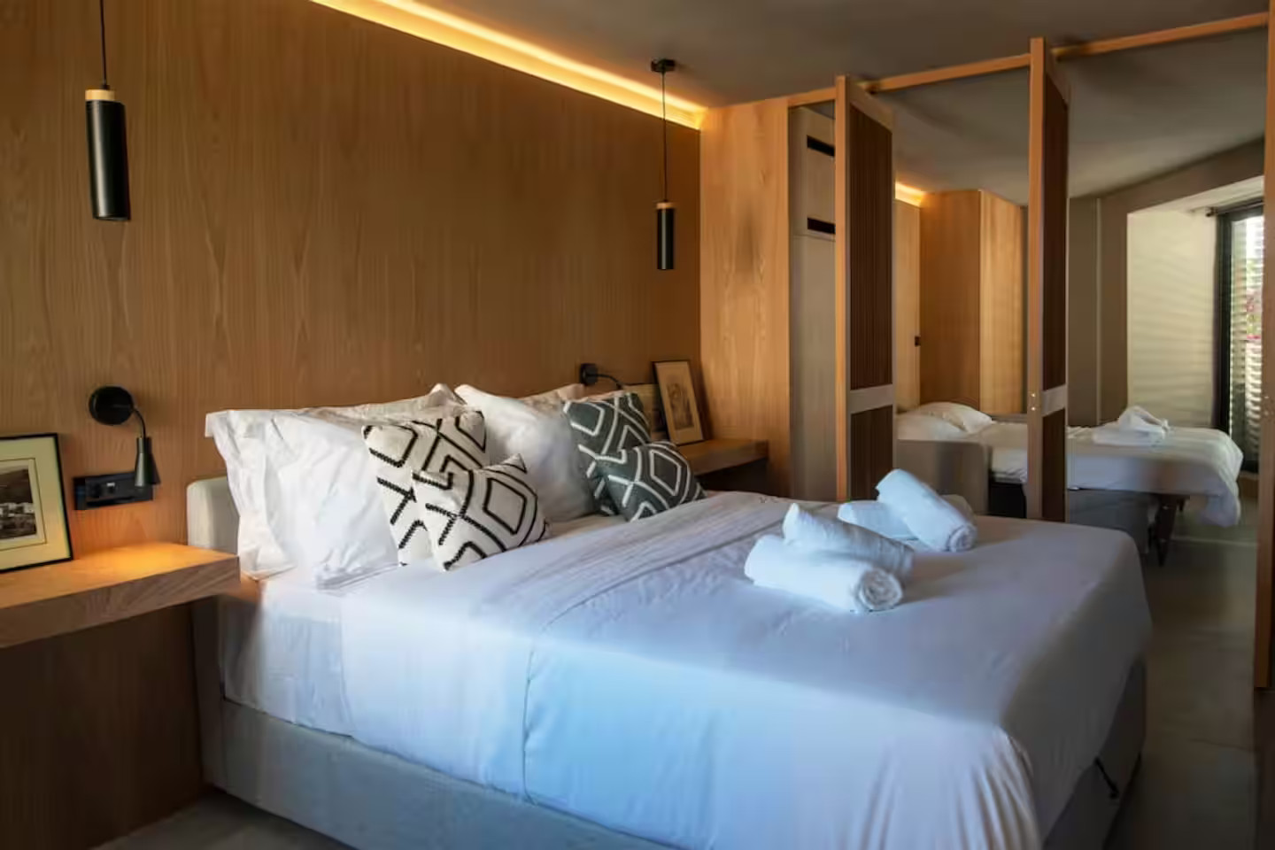 chambre avec claustras pivotants décoration contemporaine