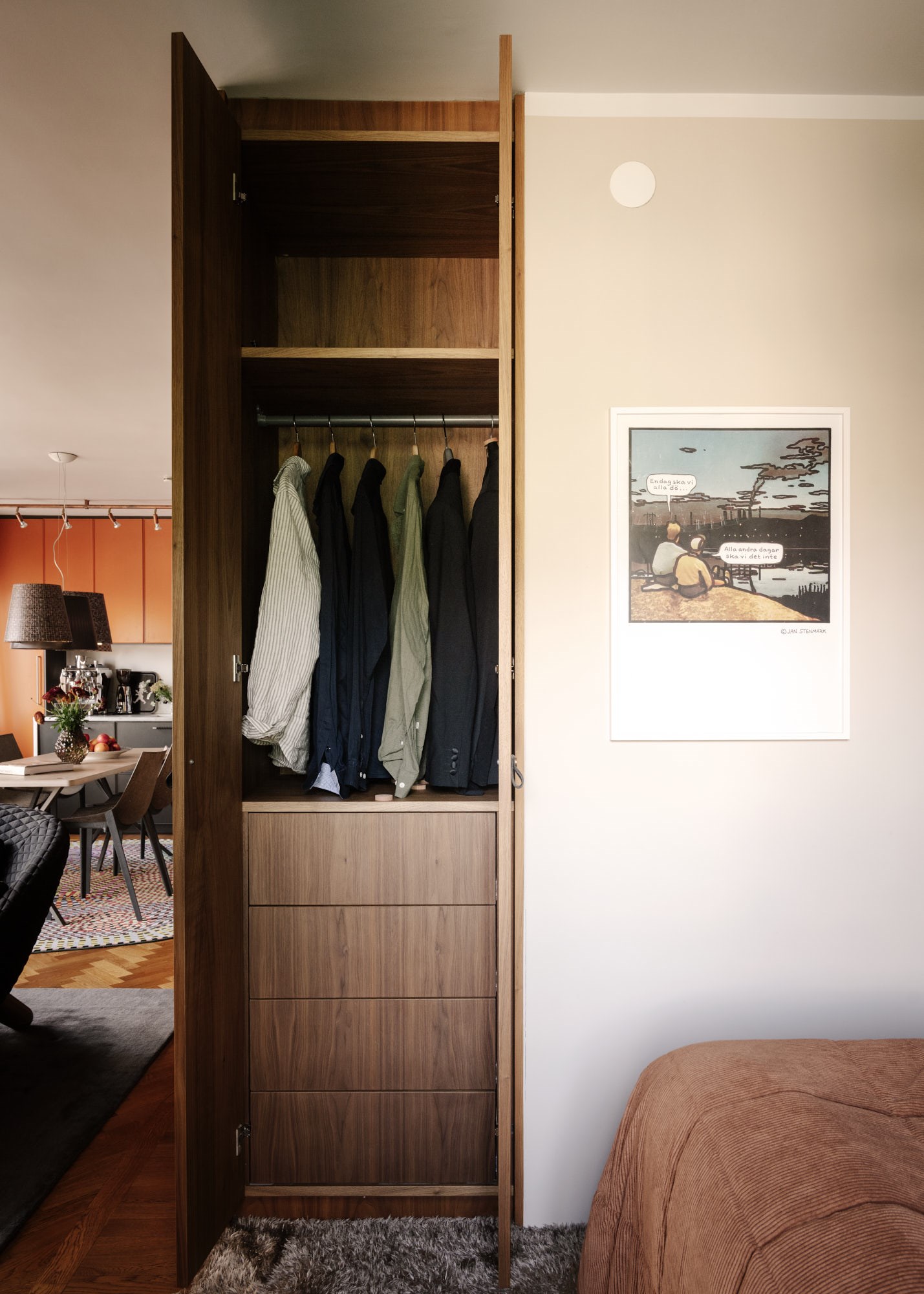 studio 42m2 avec alcôve décoration design bois et gris