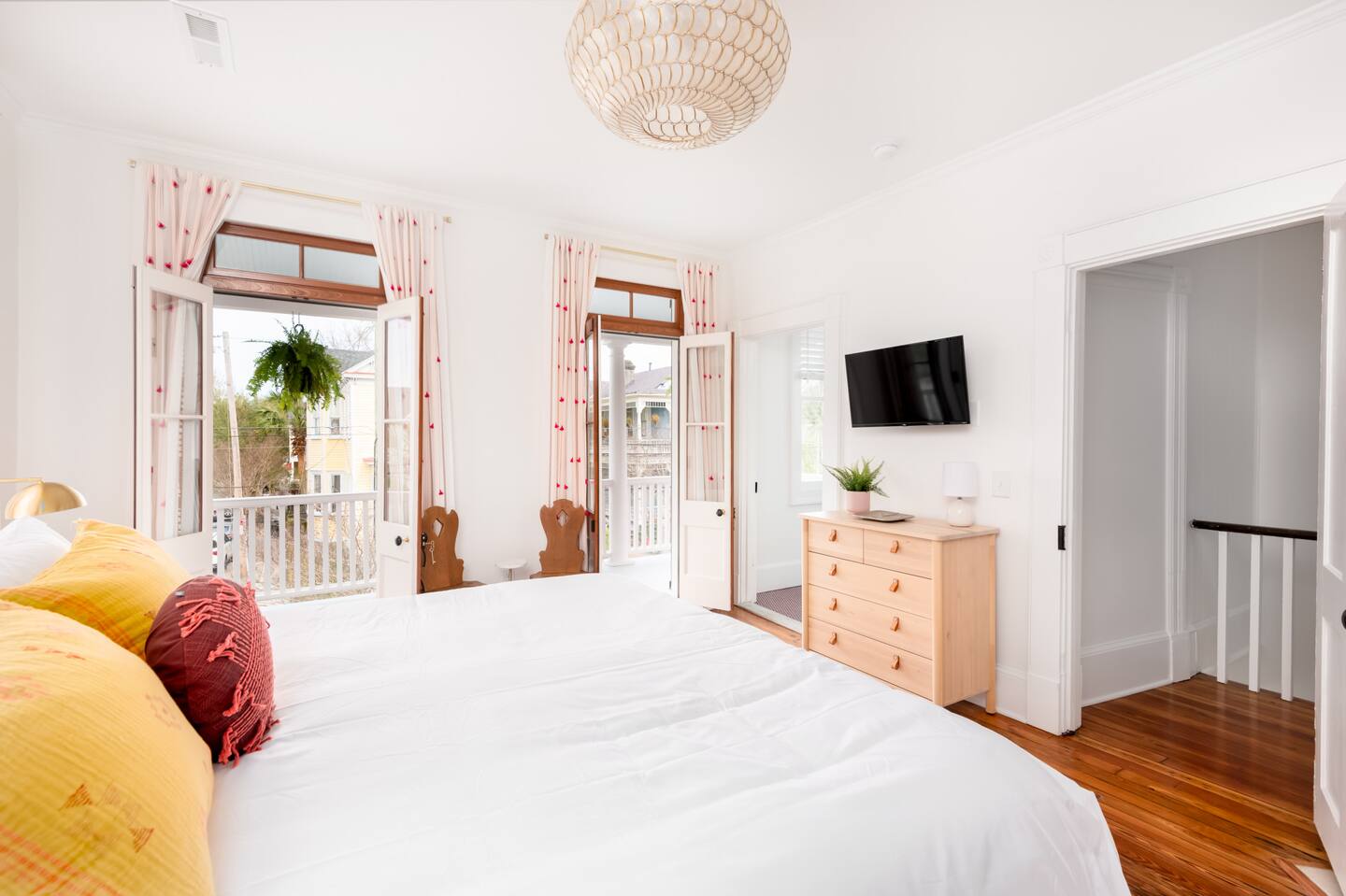 chambre maison de ville Boho Rosa House Charleston