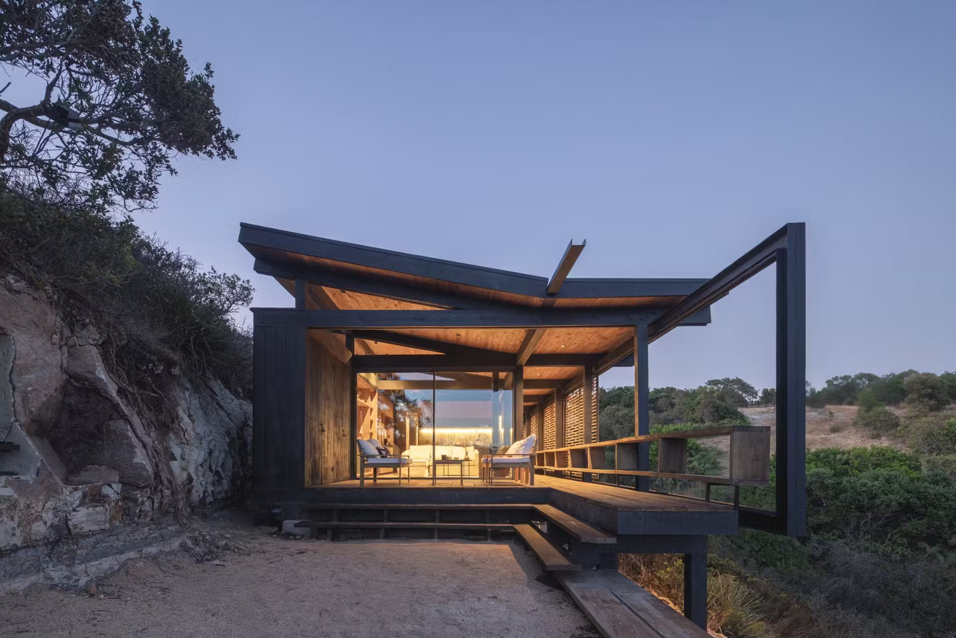 Une maison contemporaine de 70m2 au Chili et sa terrasse de 50m2