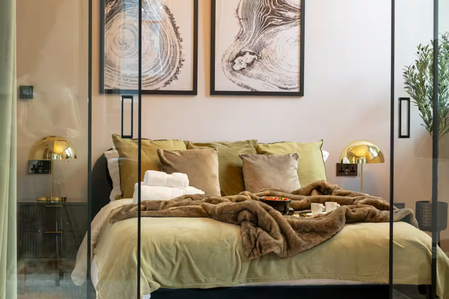 chambre verrière décoration contemporaine et colorée
