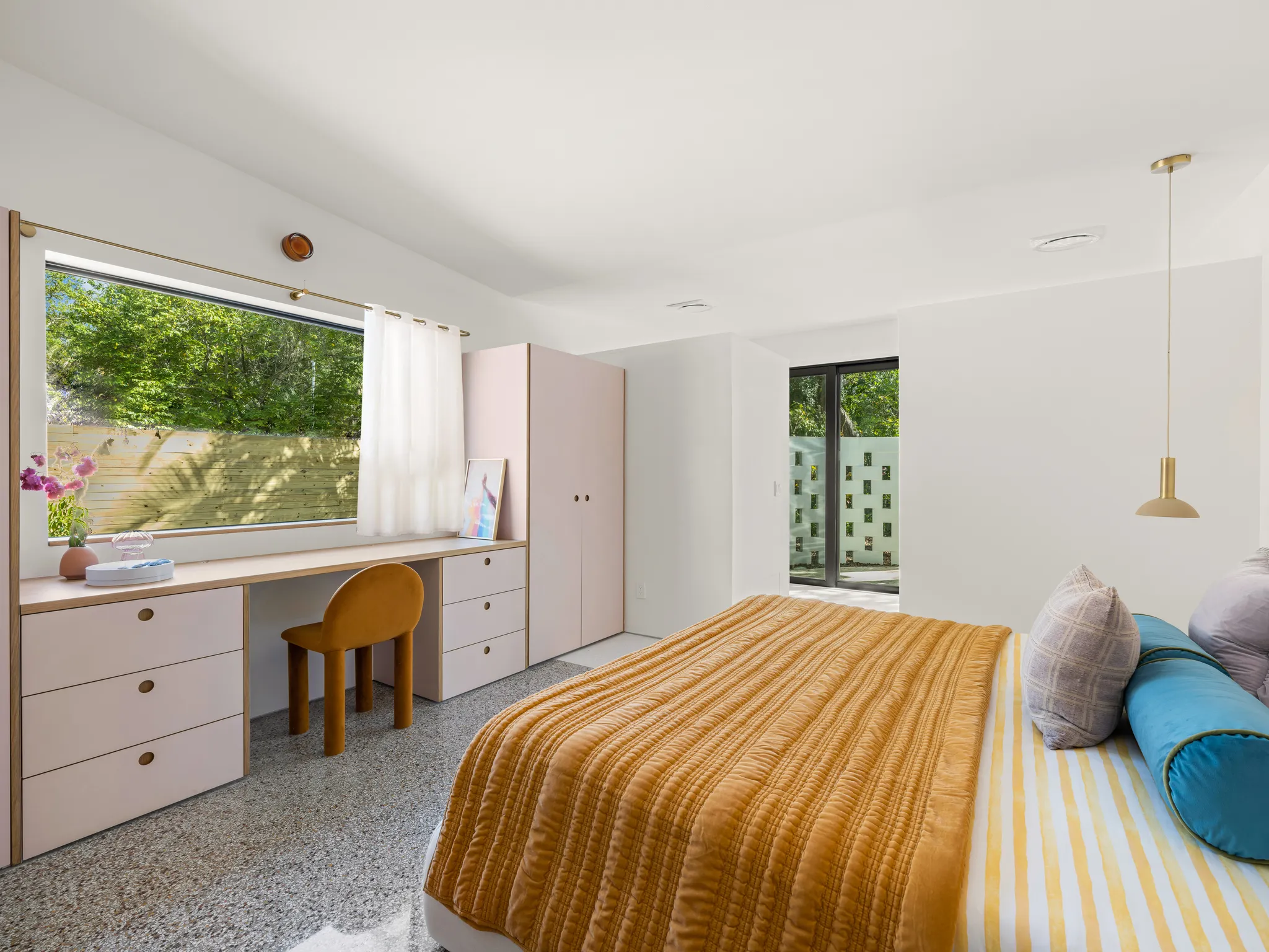 chambre sol terrazzo maison de plage Casa Tropicale Vero Beach Floride chambre sol terrazzo maison de plage Casa Tropicale Vero Beach Floride