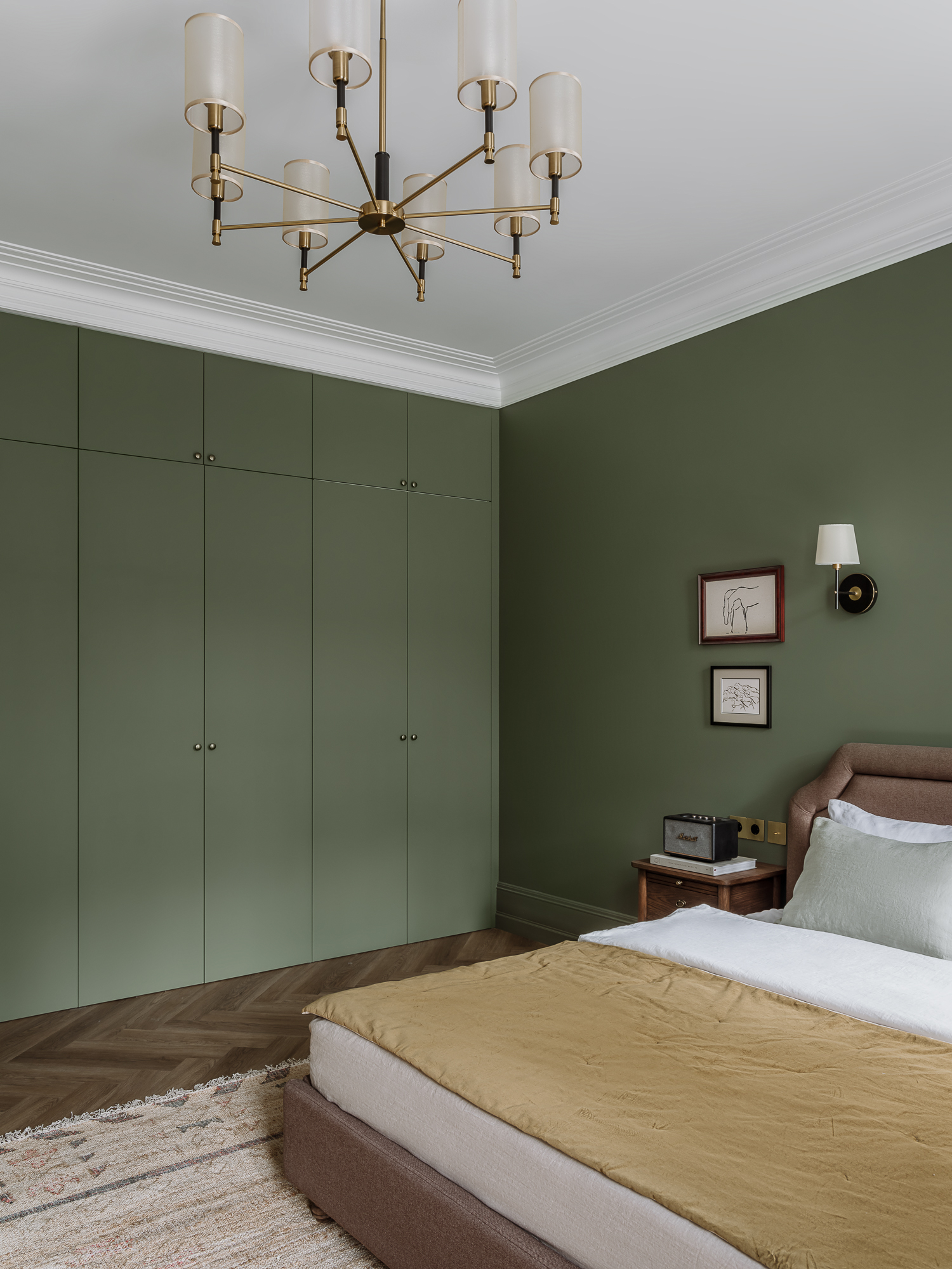 chambre contemporaine mur vert avec placards chambre contemporaine mur vert avec placards