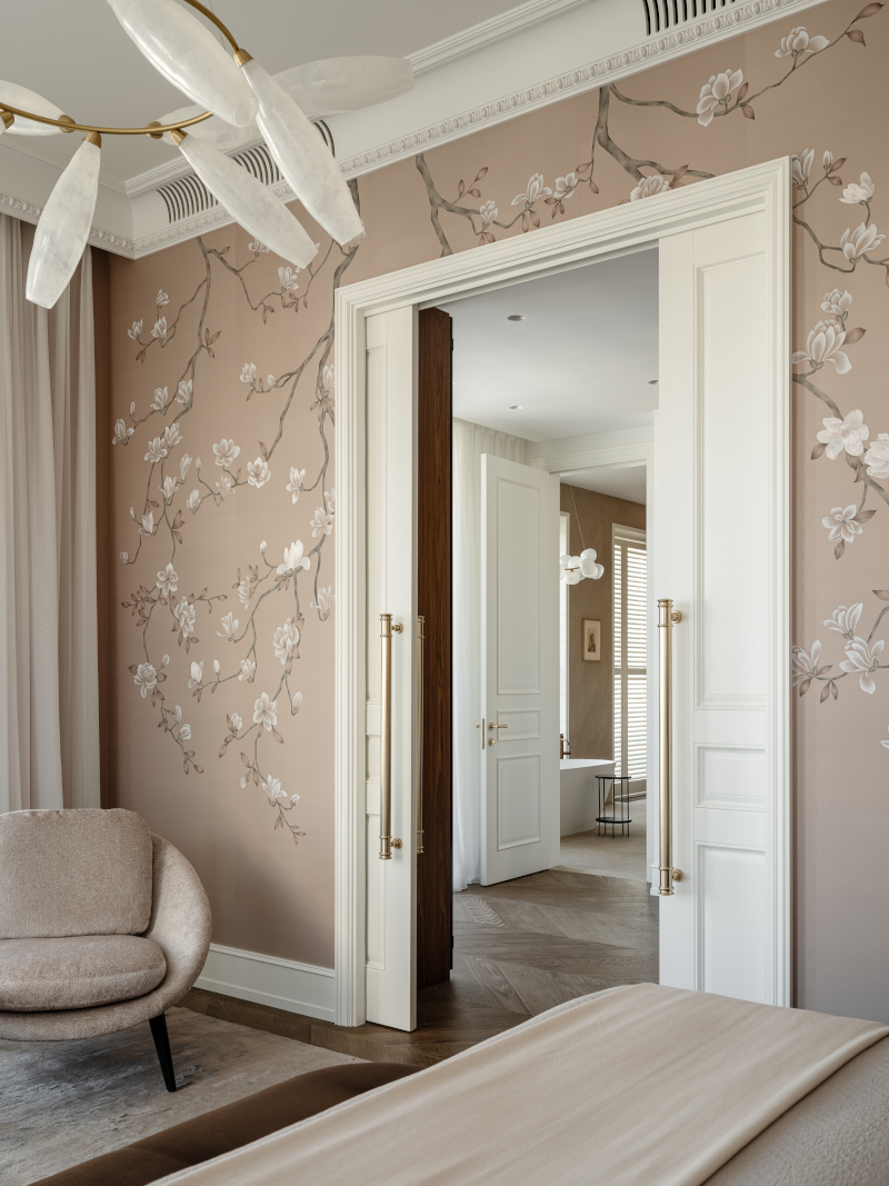 chambre décoration contemporaine papier-peint fleuri chambre décoration contemporaine papier-peint fleuri