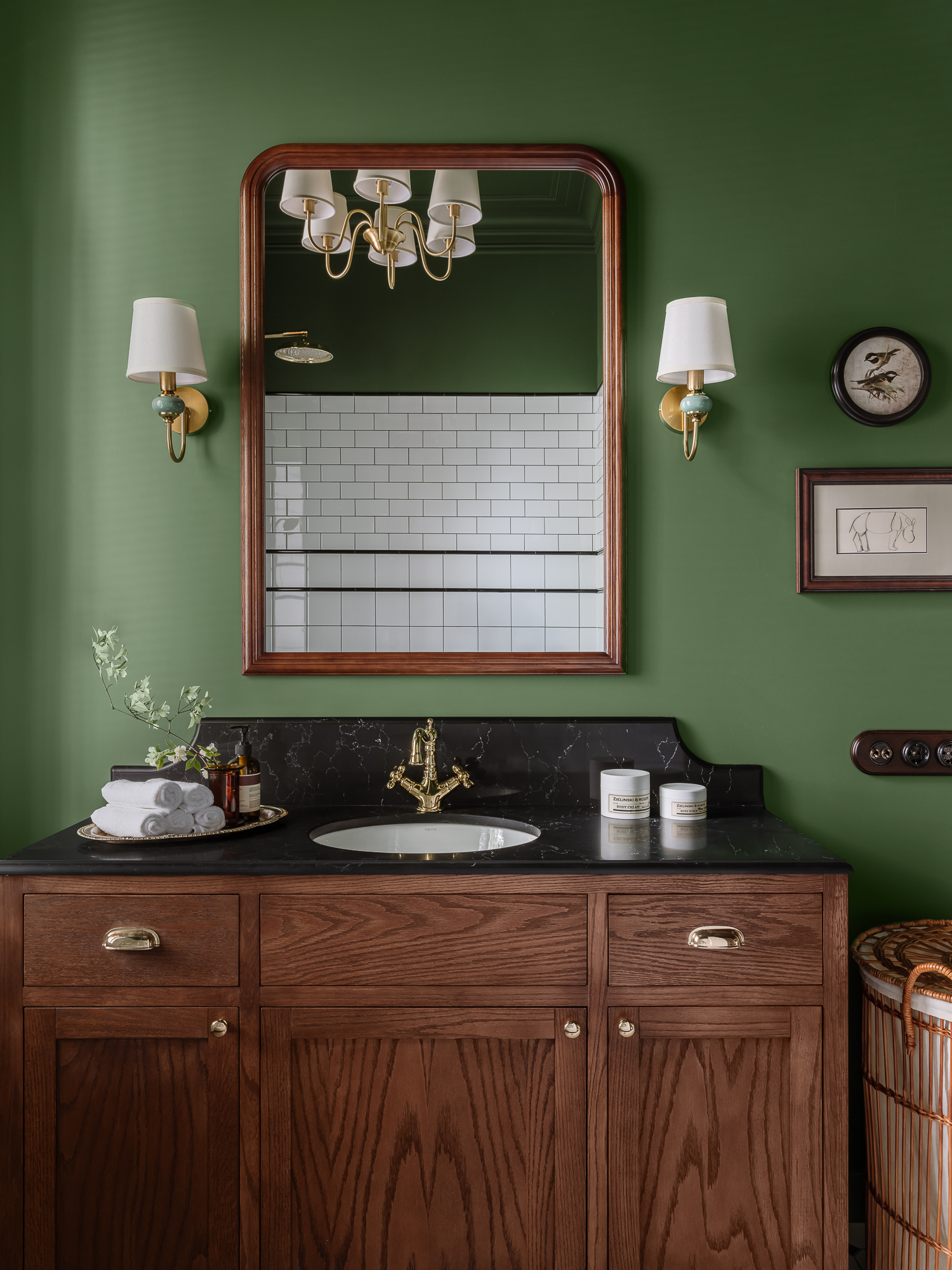 salle de bain murs vert sol style rustique chic salle de bain murs vert sol style rustique chic