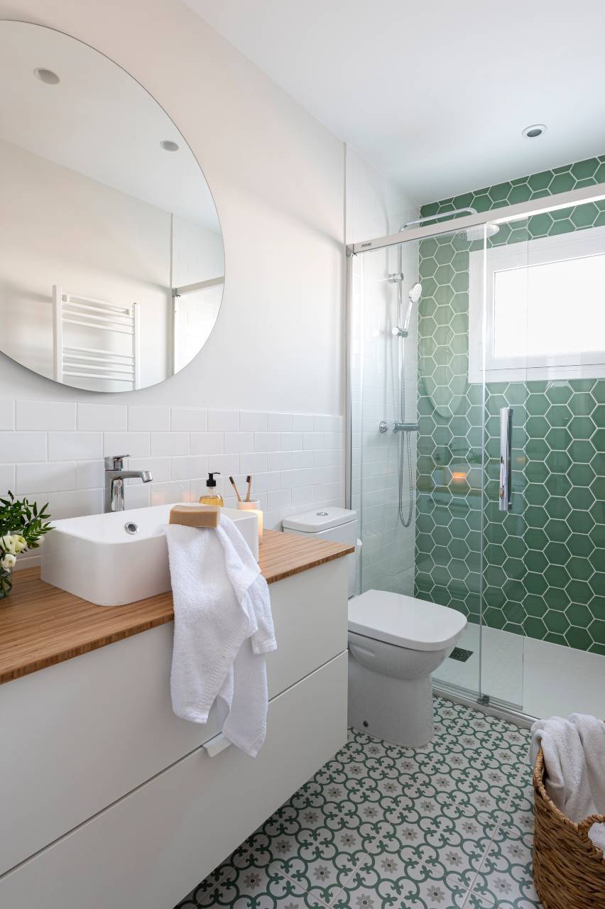 salle de bain blanche et verte salle de bain blanche et verte
