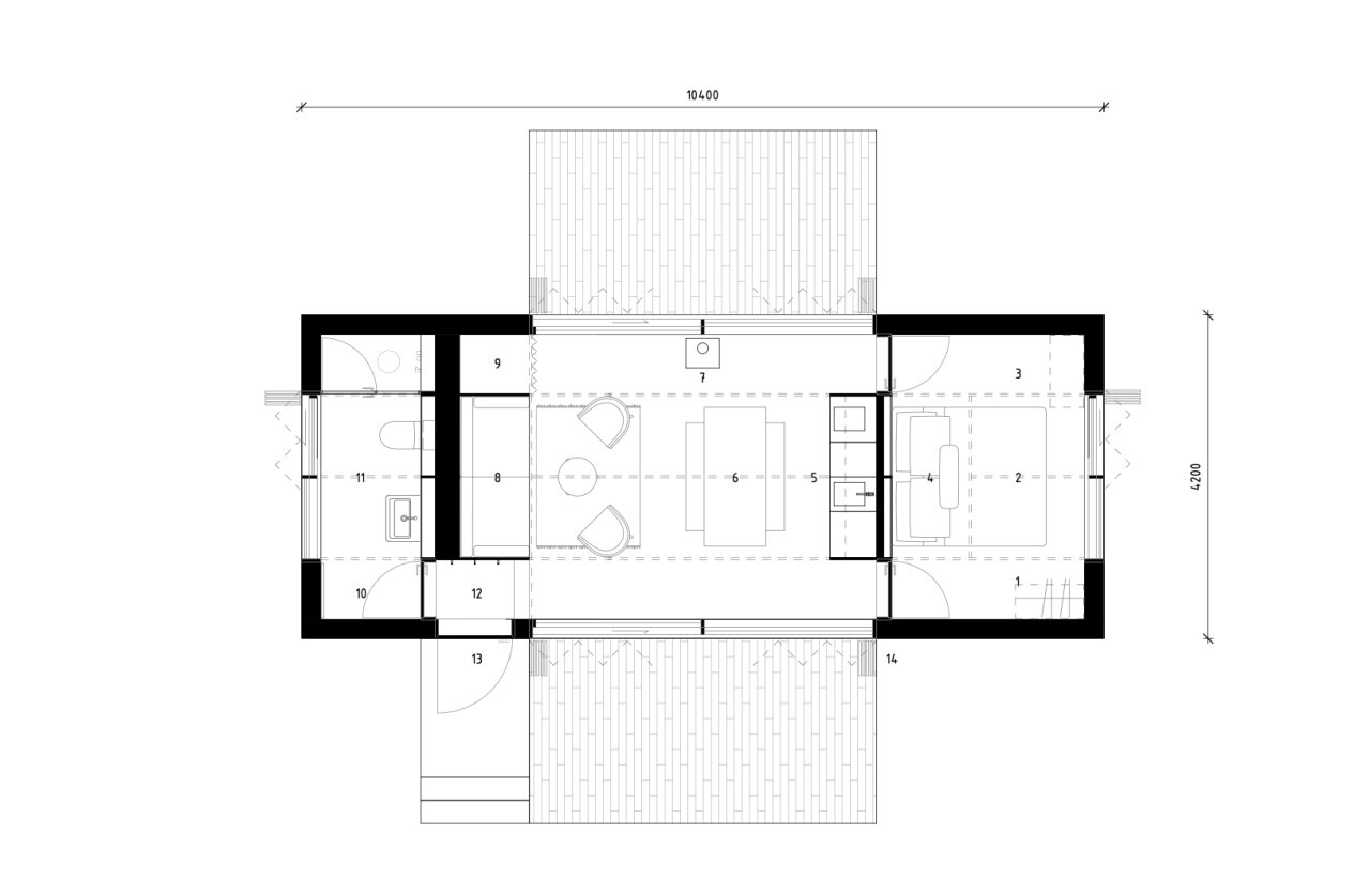 plan petite maison 40m2 Landet Stay