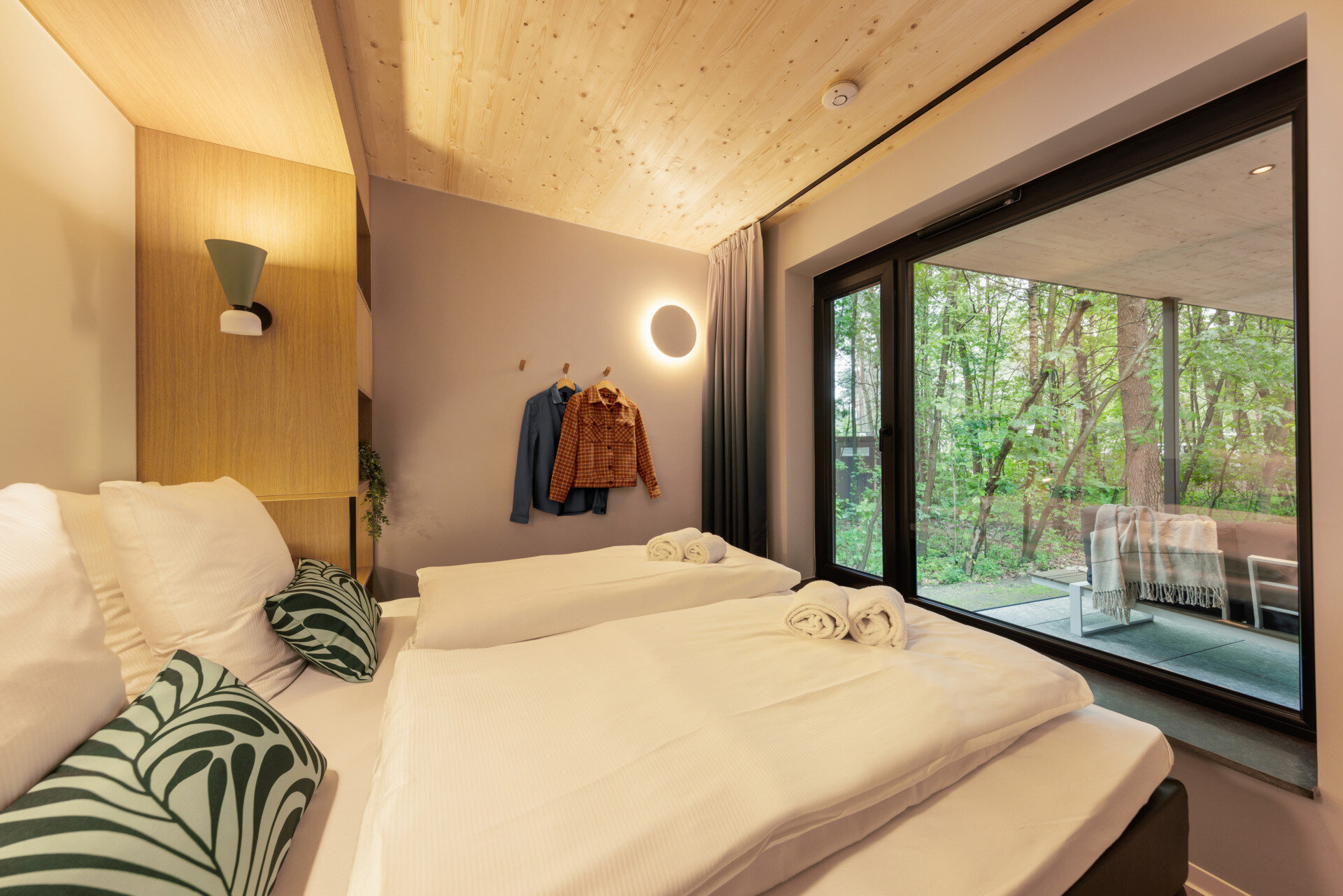 chambre décoration contemporaine maison architecte Center Parcs chambre décoration contemporaine maison architecte Center Parcs