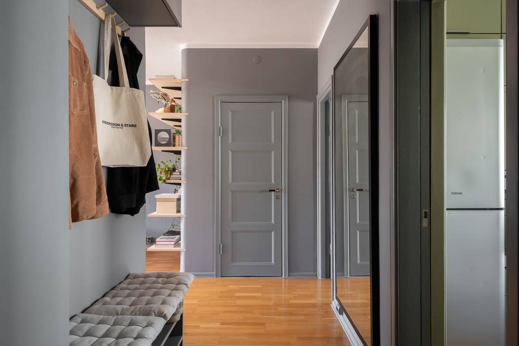 chambre murs gris