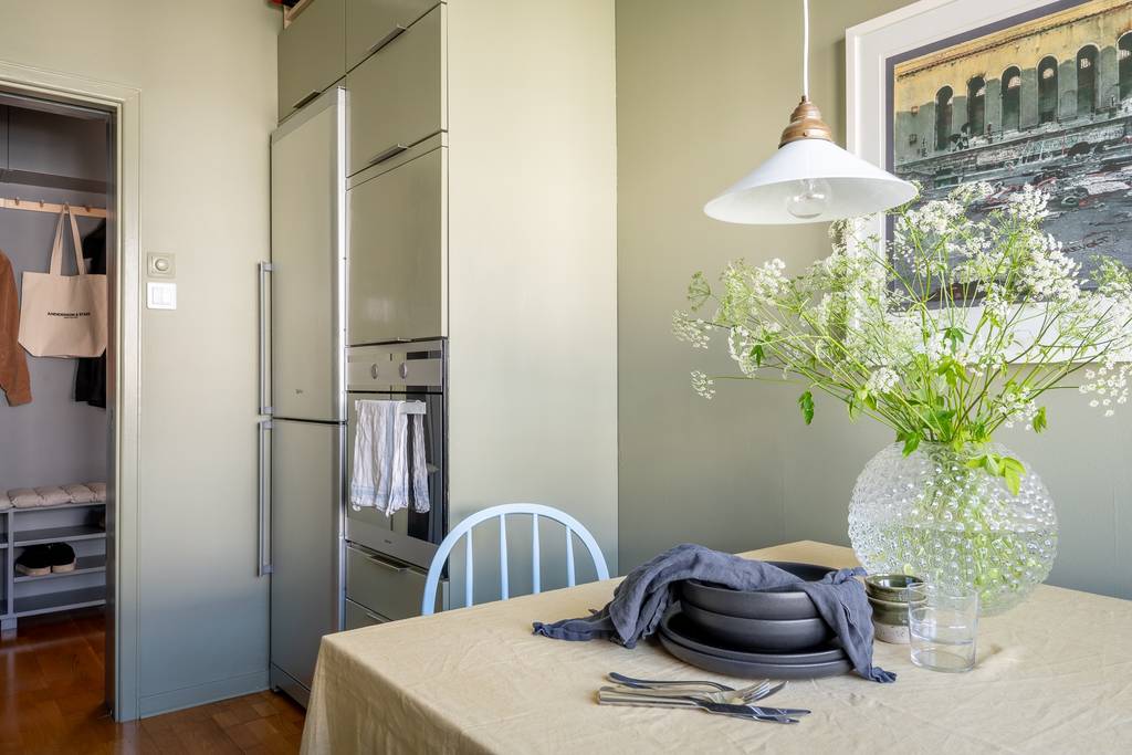 cuisine design vert kaki