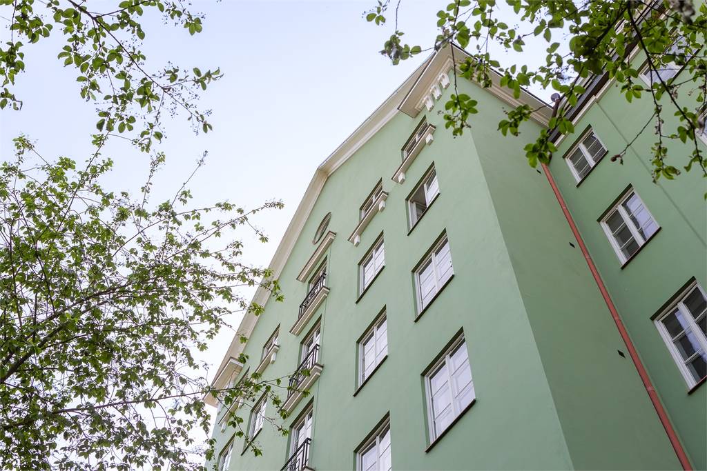immeuble Suède façade verte immeuble Suède façade verte
