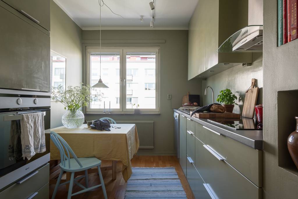 cuisine design vert kaki