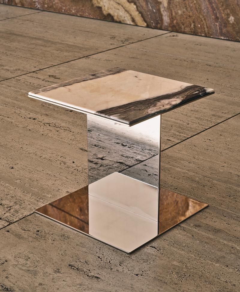 table d table d'appoint métal et marbre