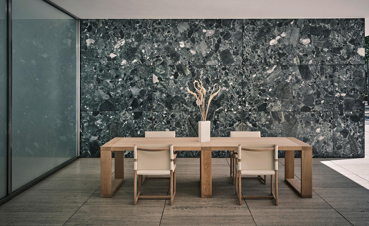 salle à manger Pavillon Mies van der Rohe Barcelone collection Zara Home Vincent van Duysen salle à manger Pavillon Mies van der Rohe Barcelone collection Zara Home Vincent van Duysen