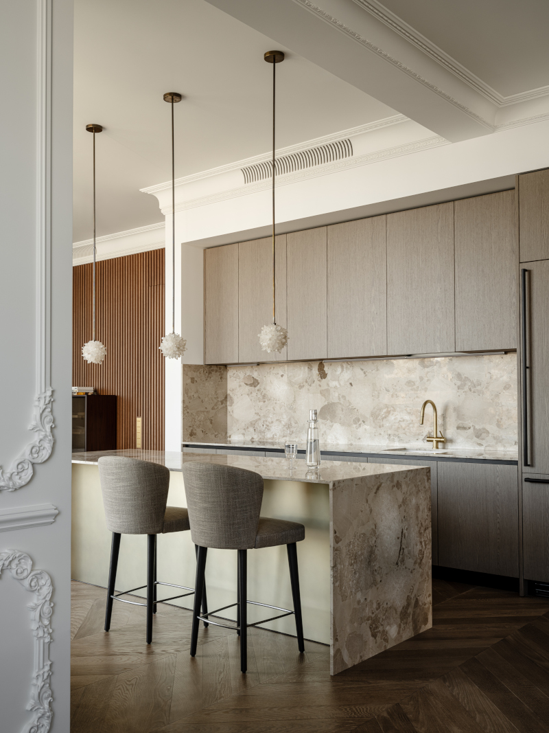 cuisine grise marbre décoration contemporaine grand appartement raffiné cuisine grise marbre décoration contemporaine grand appartement raffiné