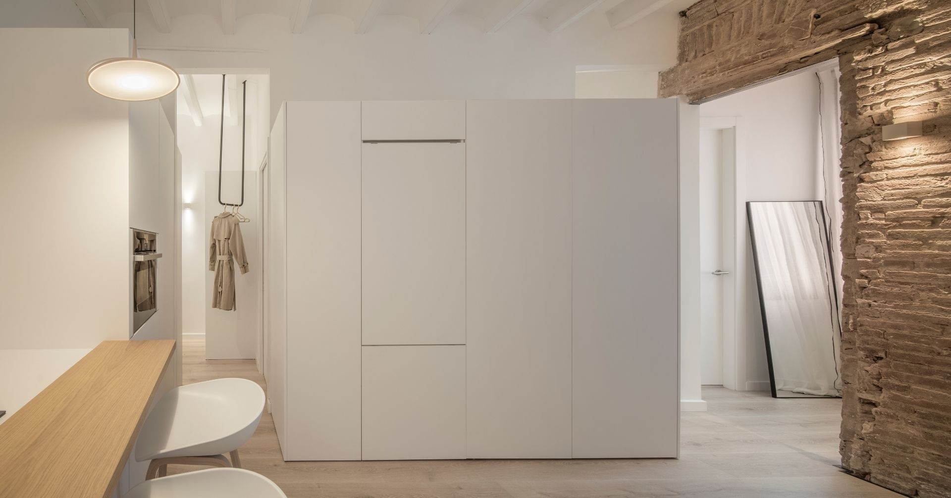 cuisine et salon appartement design 50m2