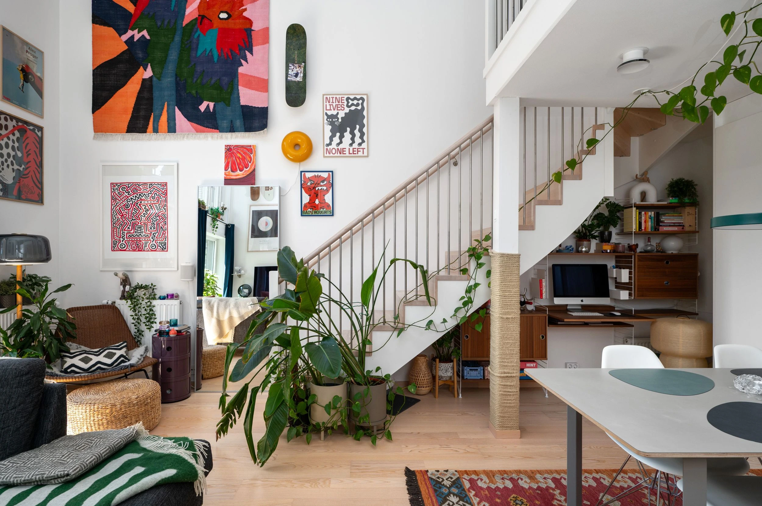 salon deux-pièces 61m2 en duplex