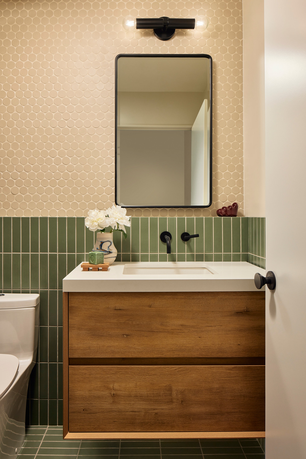 salle de bain verte et bois salle de bain verte et bois