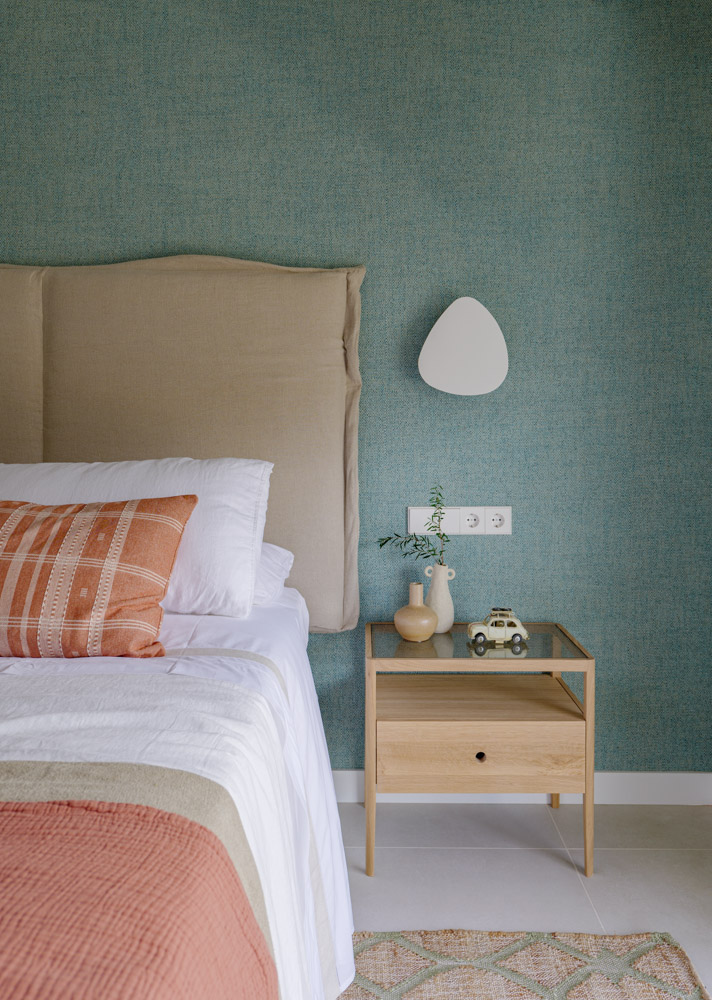 chambre décoration contemporaine et colorée bleu et corail chambre décoration contemporaine et colorée bleu et corail